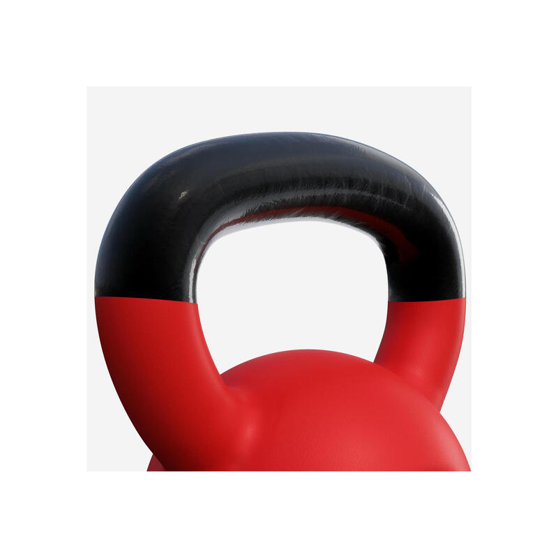 Kettlebell Gorilla Sports Hierro Fundido Negro/Rojo