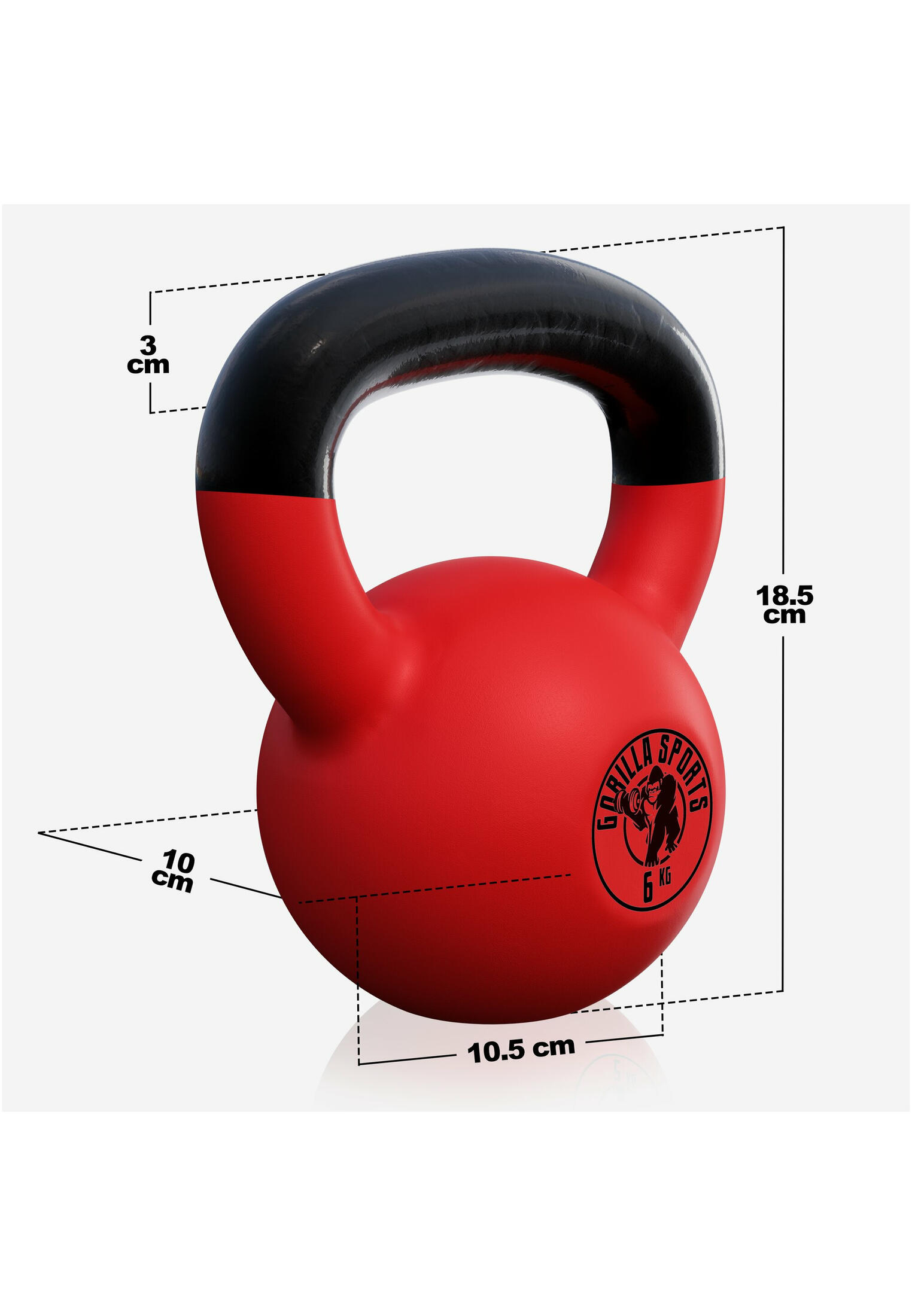 Kettlebell treningowy Gorilla Sports Gumi 4/7