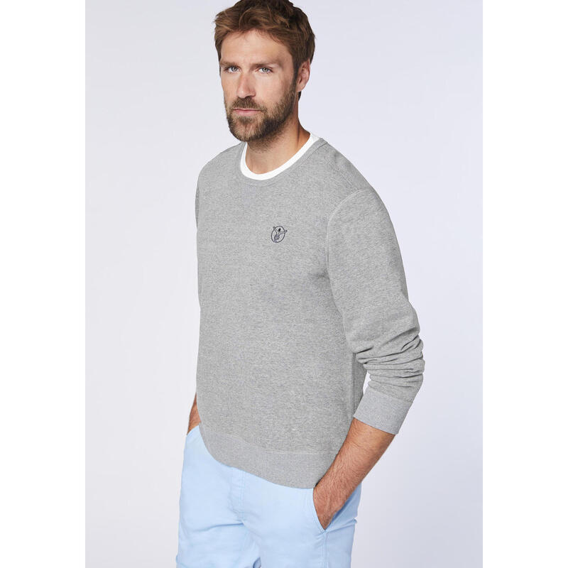 Sweater im Basic-Look mit Logo-Motiv