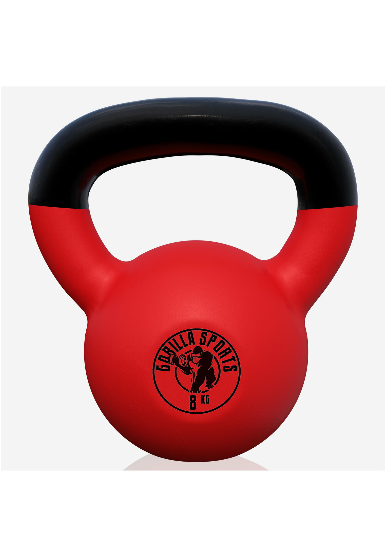 Kettlebell Gorilla Sports Hierro Fundido Negro/Rojo 2/7