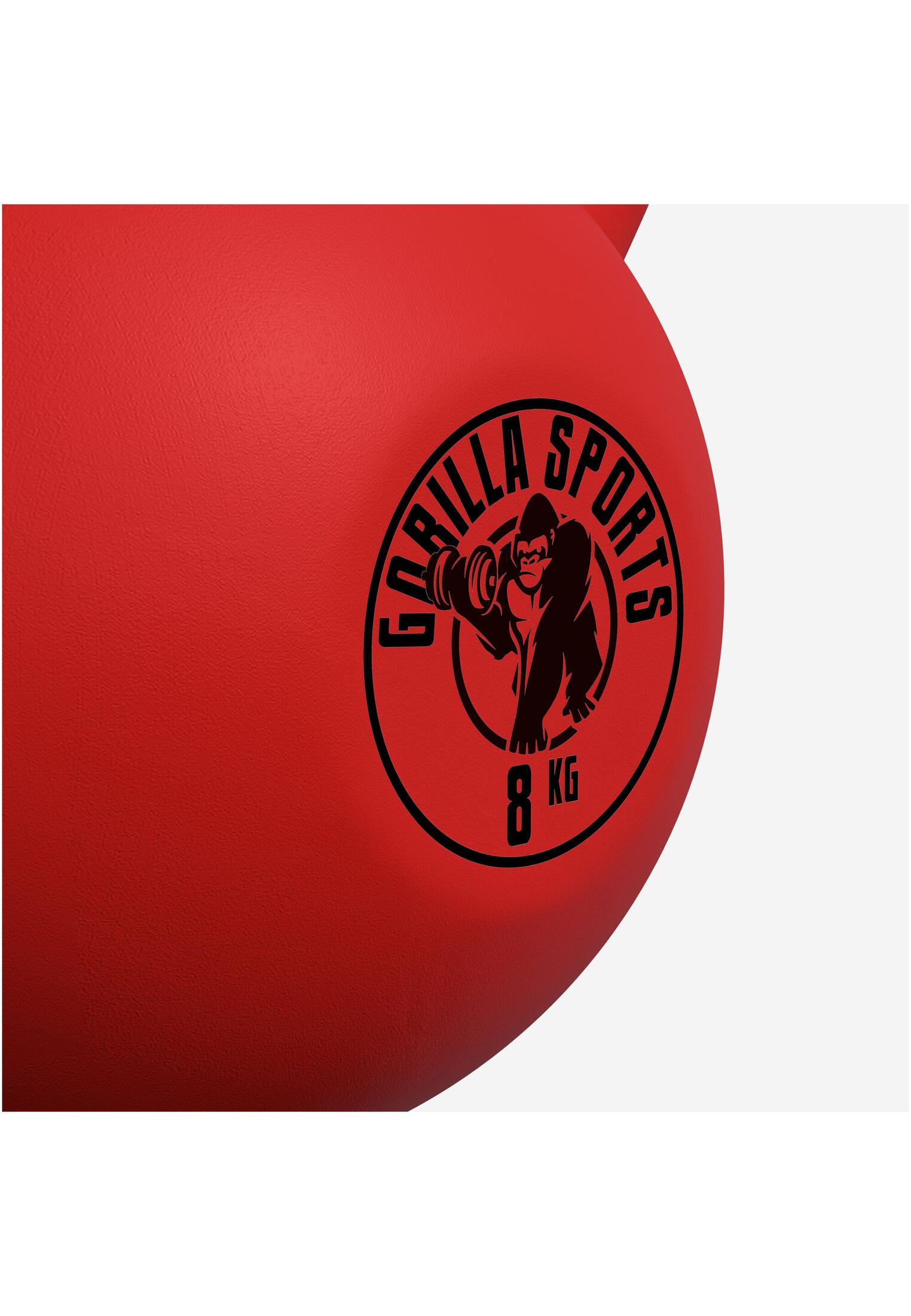 Kettlebell Gorilla Sports Hierro Fundido Negro/Rojo 6/7