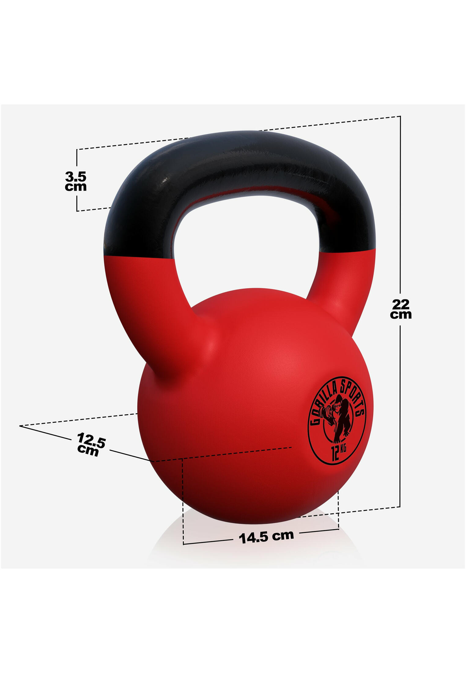 KETTLEBELL FONTE AVEC REVÊTEMENT NÉOPRÈNE | MUSCULATION | AU CHOIX DE 2KG À 32KG 4/7