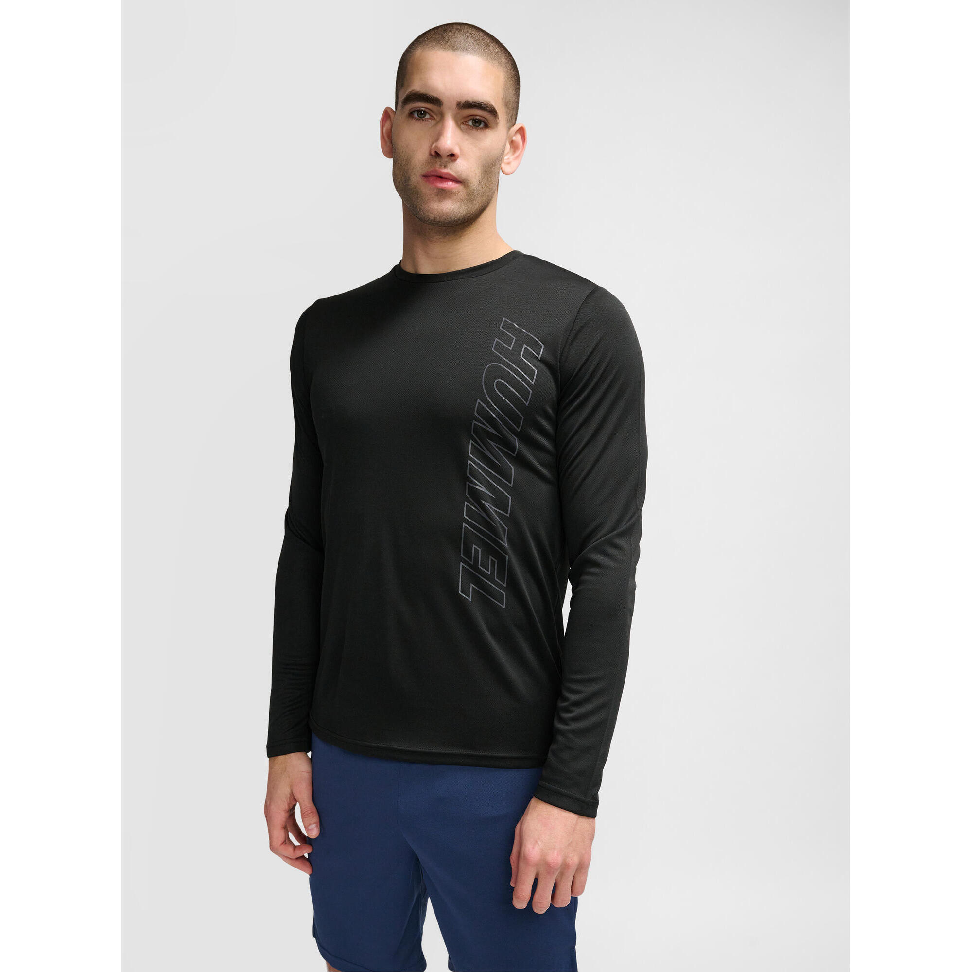 Hummel - Enfiler T-shirt Hmlte Topaz Homme Hummel - T-shirt Manches Longues - Noir - S - Decathlon