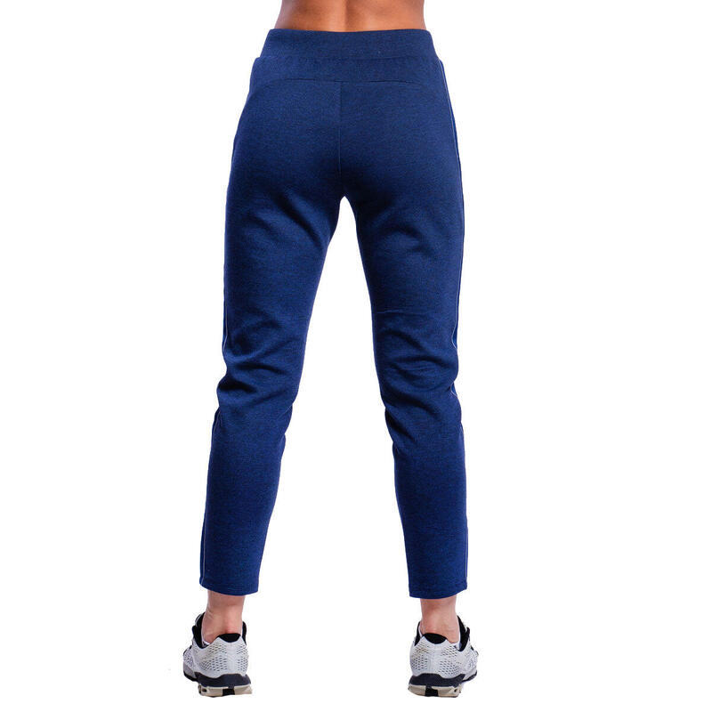 Women GA Long Sweatpants with Zipper - Navy blue