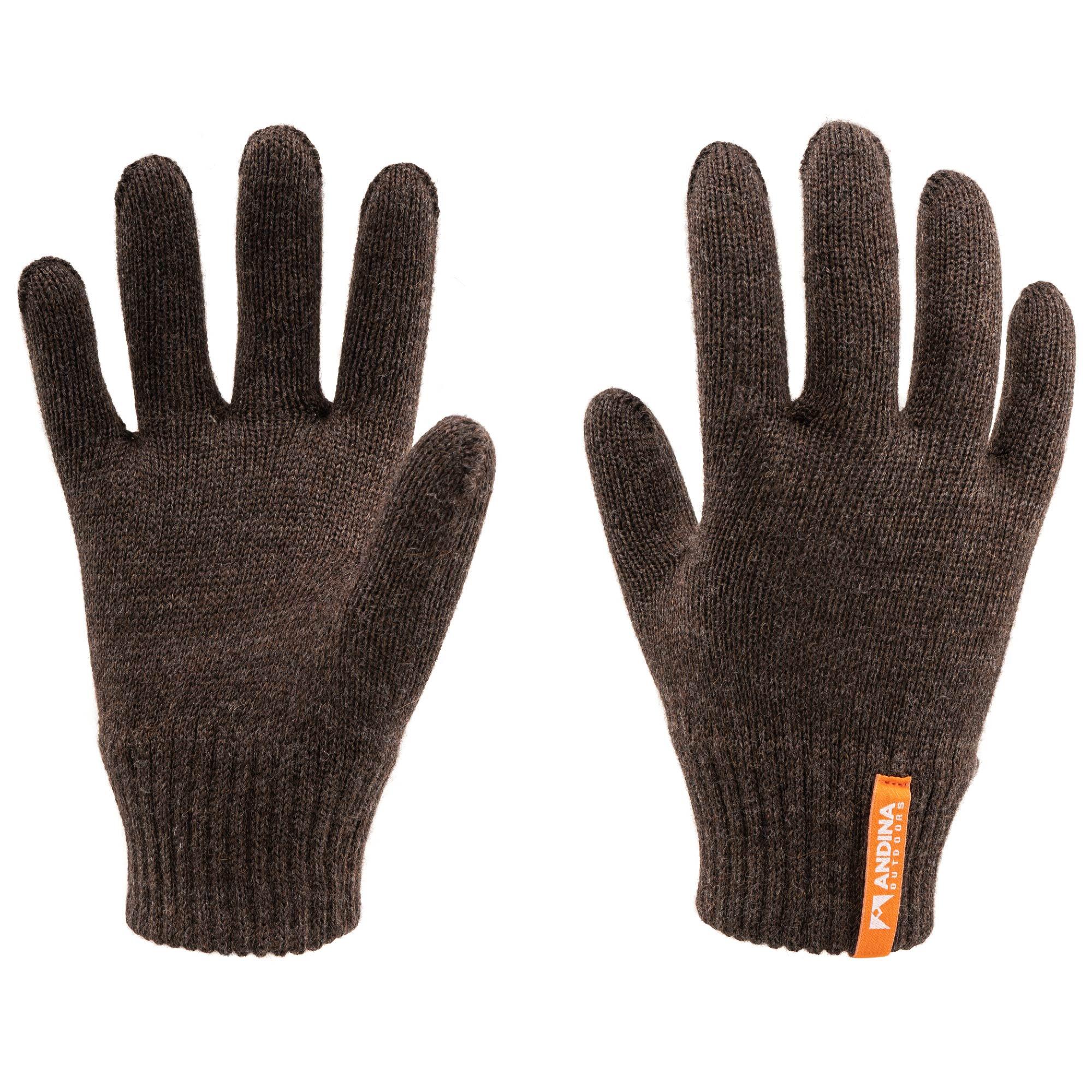 ANDINA OUTDOORS Guanti in alpaca merino per uomini e donne senza cuciture per inverno e outdoor