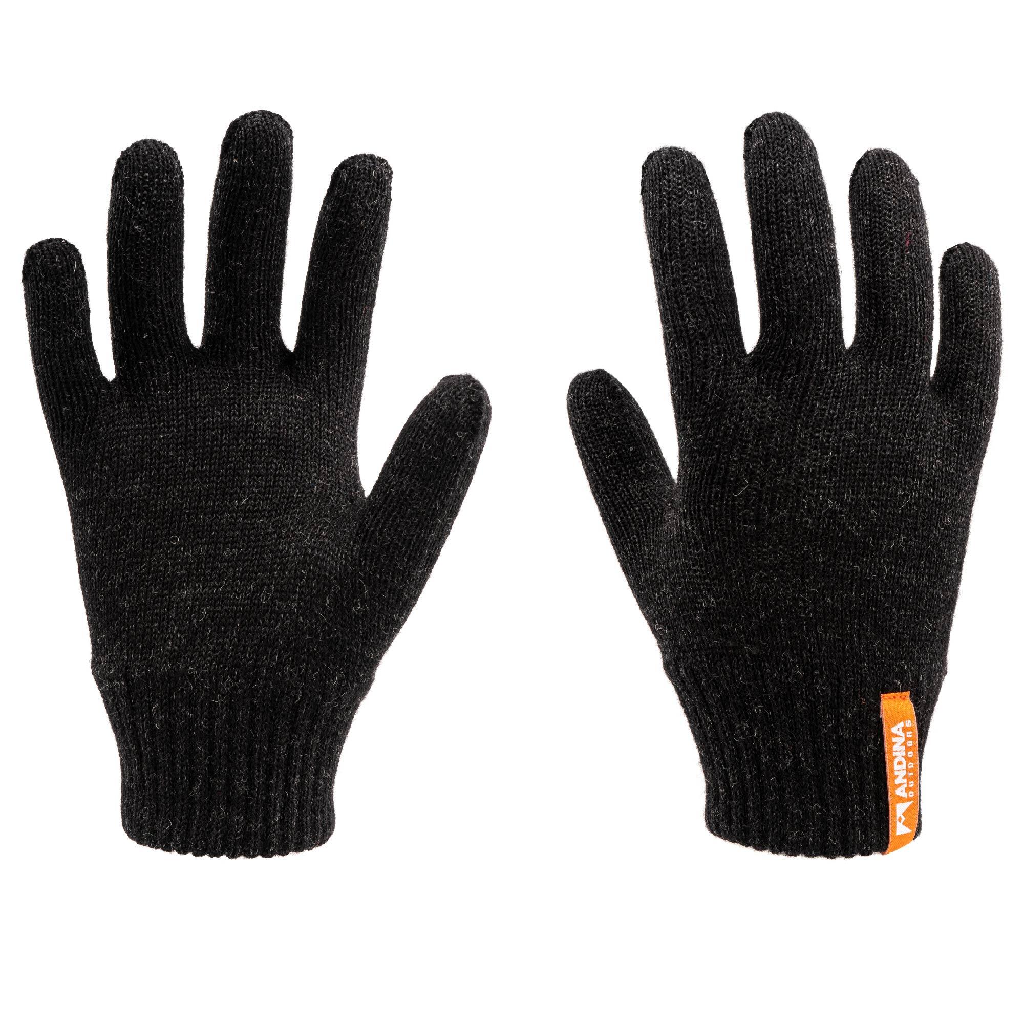 ANDINA OUTDOORS Guanti in alpaca merino per uomini e donne senza cuciture per inverno e outdoor