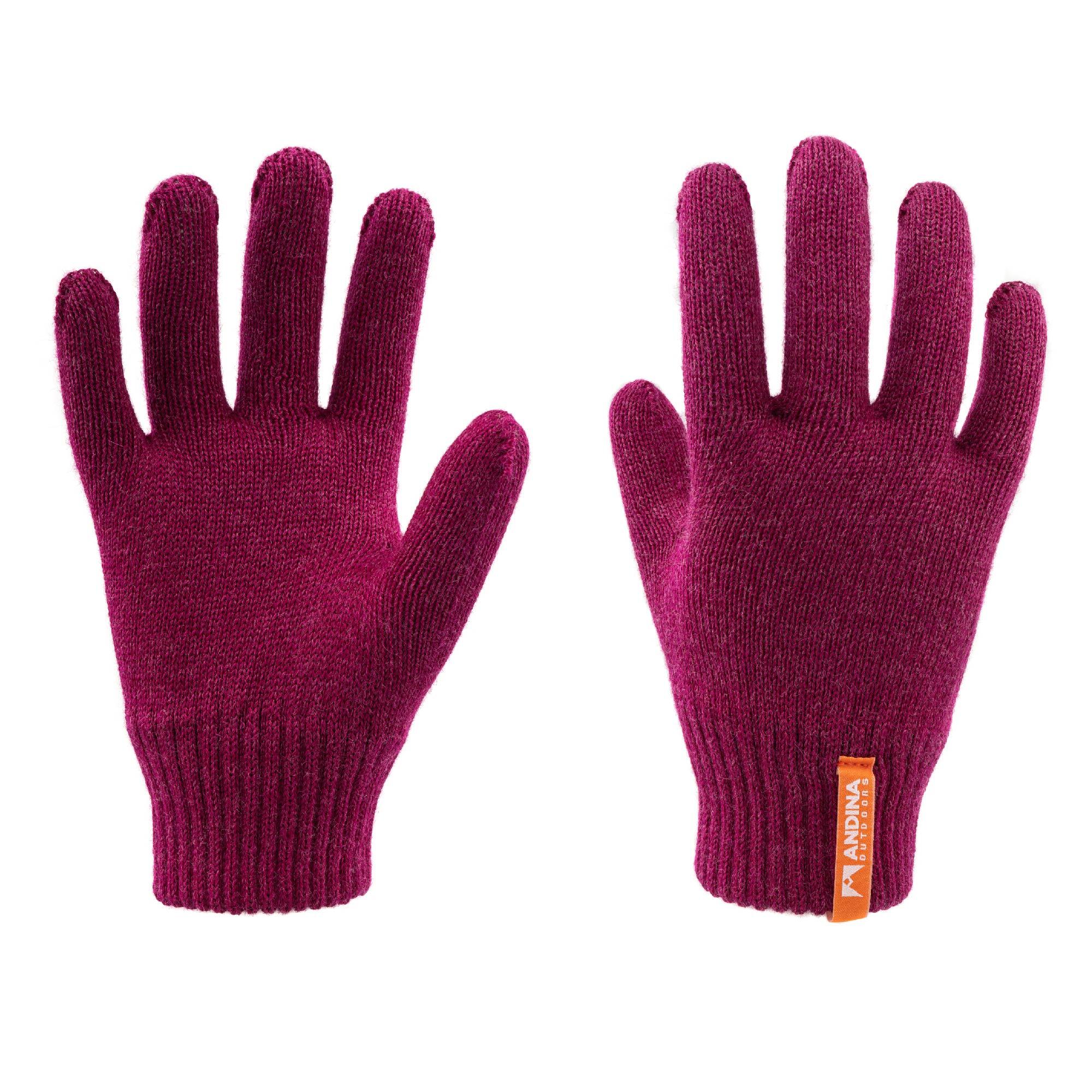 ANDINA OUTDOORS Alpaca merino handschoenen voor heren en dames, naadloze voor winter