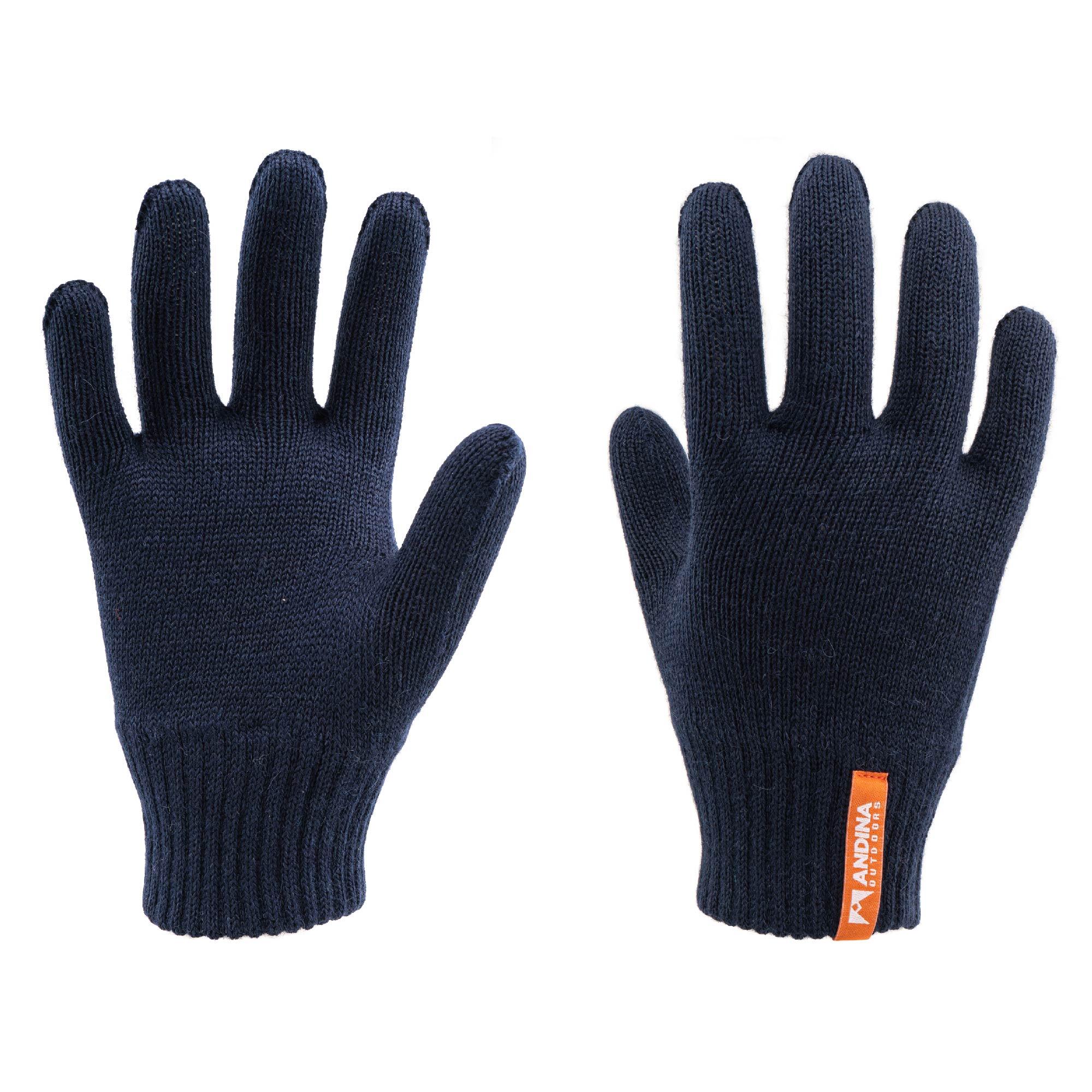 ANDINA OUTDOORS Guanti in alpaca merino per uomini e donne senza cuciture per inverno e outdoor