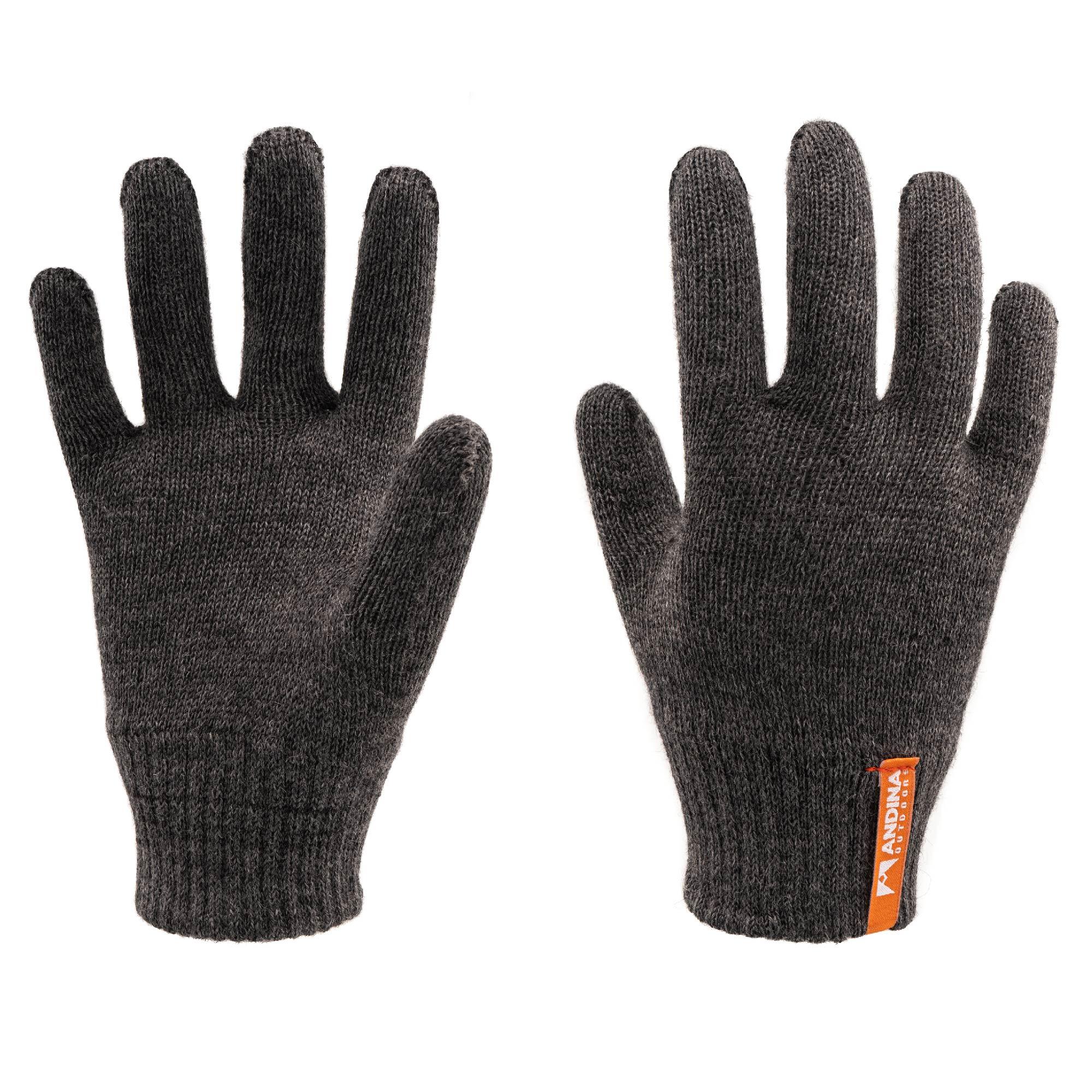 ANDINA OUTDOORS Alpaca merino handschoenen voor heren en dames, naadloze voor winter
