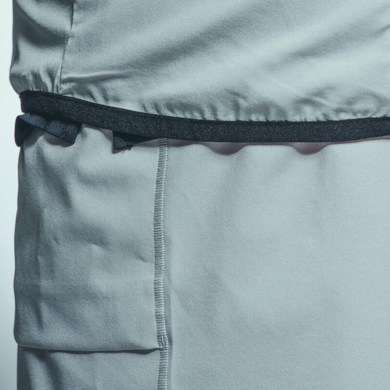 Men Waterproof Long Sweatpants with Zipper - DARK GREY