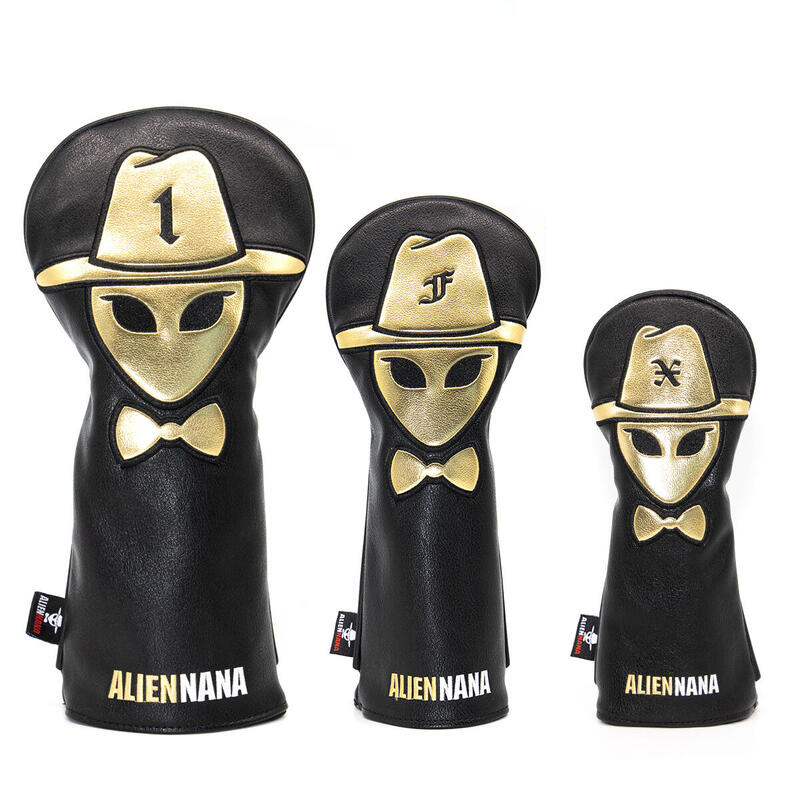 ALIEN GOLF DRIVER HEAD COVER - BLACK/GOLD