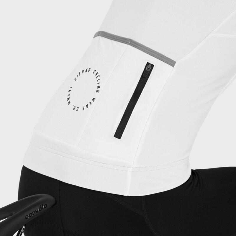 Maglia da ciclismo termica da donna M4 Eira SIROKO Bianco