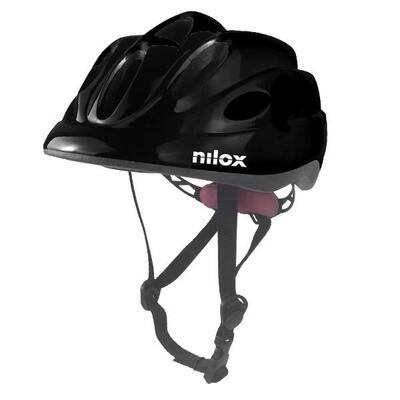 casco bambino per monopattino/bici nilox azzurro con luce led