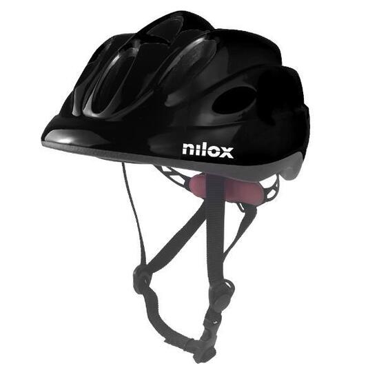 casco bambino per monopattino/bici nilox azzurro con luce led