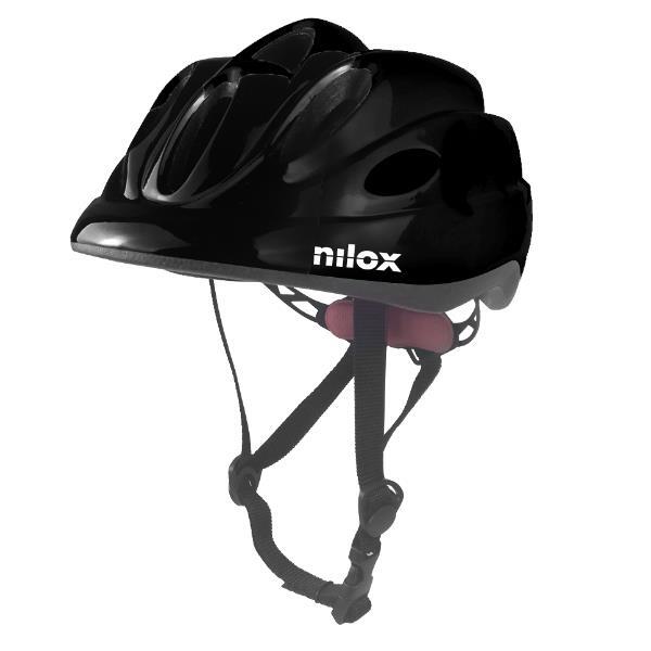 casco bambino per monopattino/bici nilox nero con led
