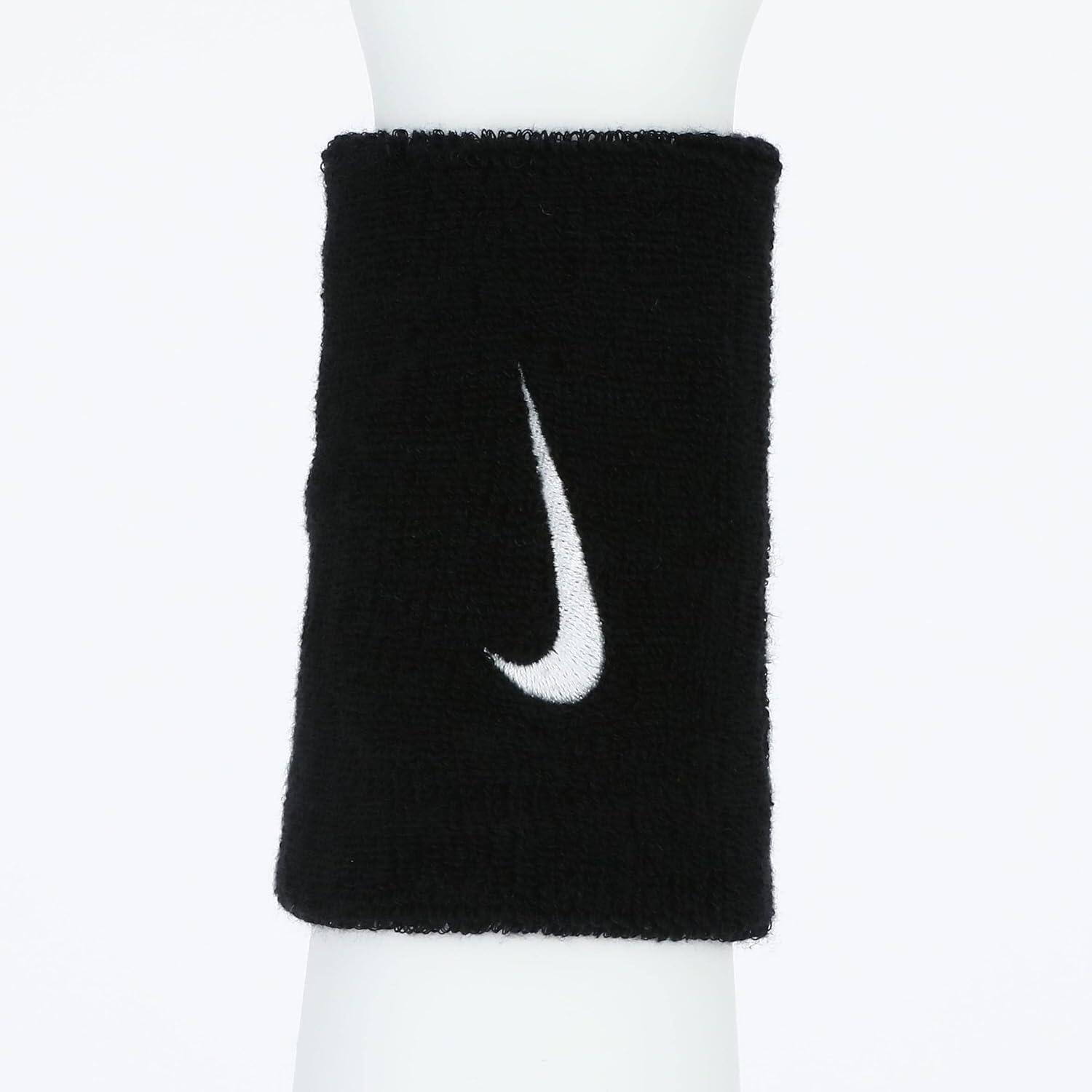 Nike Doublewide Wristbands Black Cuffs Adult 3/5