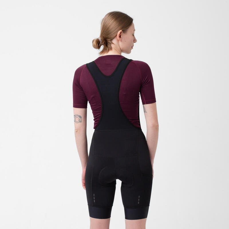 Sous-couche à manches courtes de cyclisme pour femmes Merino Figuier