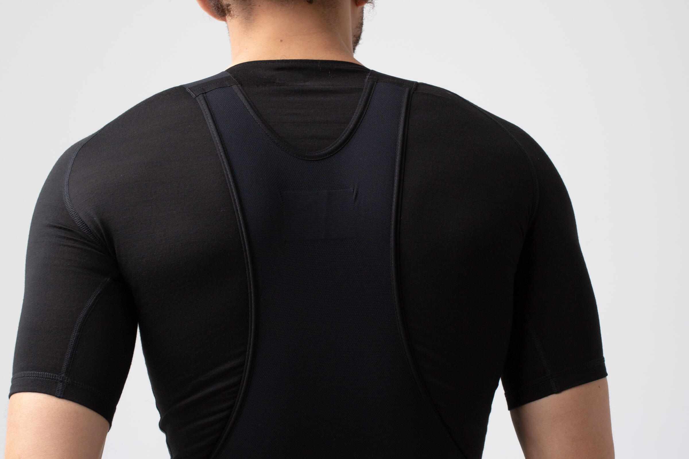 Heren wieler Shirt met korte mouwen als baselayer Merino Zwart 4/4