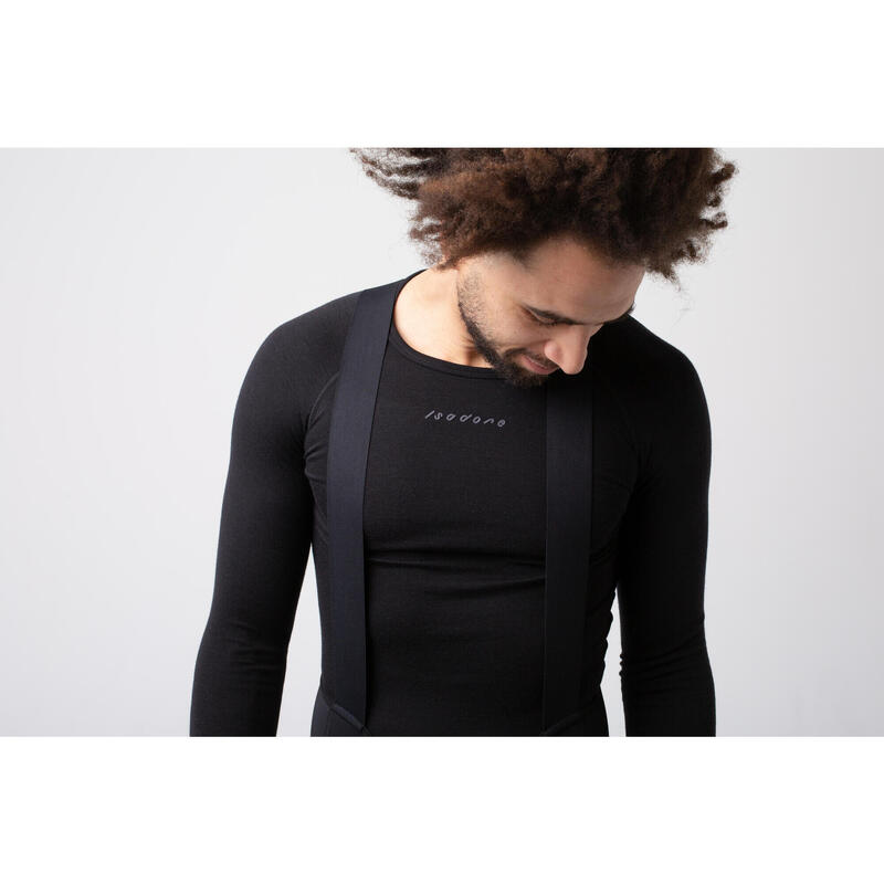 Heren wieler Longsleeve baselayer Merino Zwart