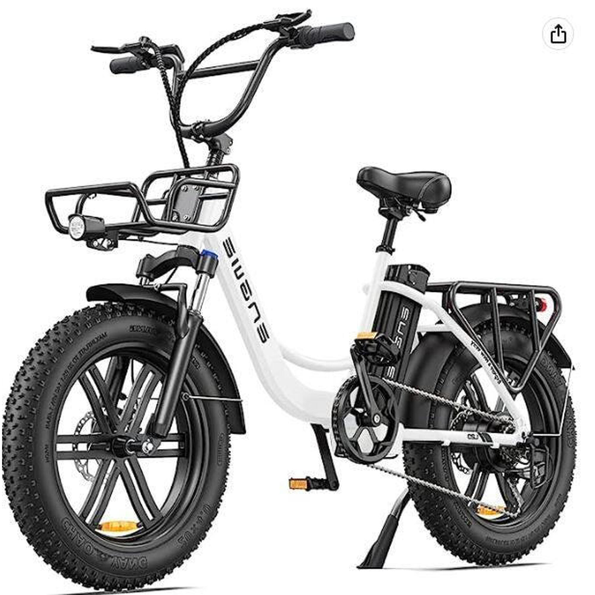 ENGWE L20 Bicicleta eléctrica - Motor 250W Batería 624WH Autonomía 60KM - Blanco