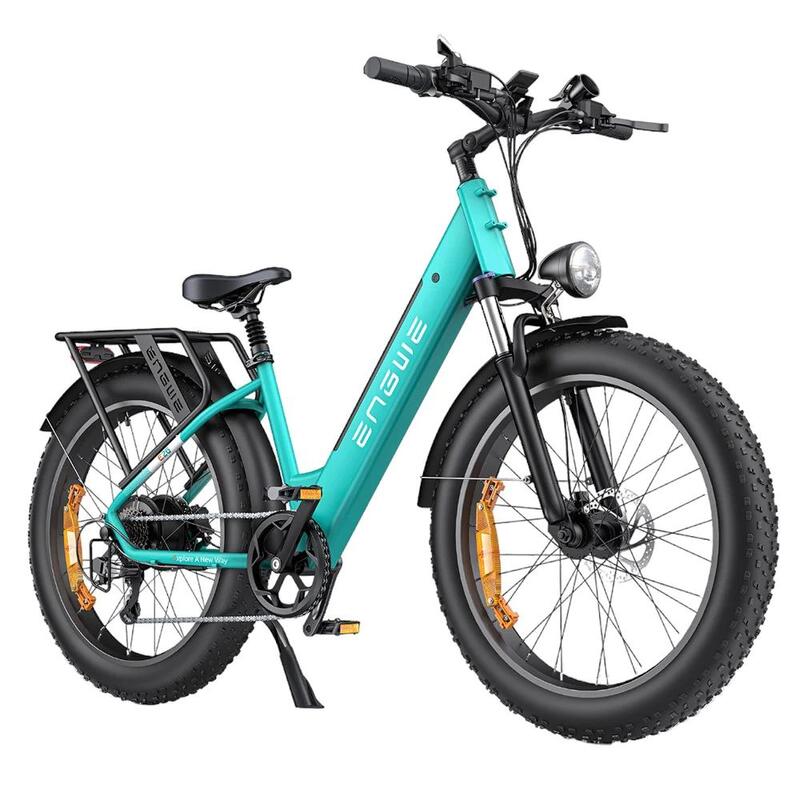 Bicicleta elétrica E26 Step-Thru fat tire - azul