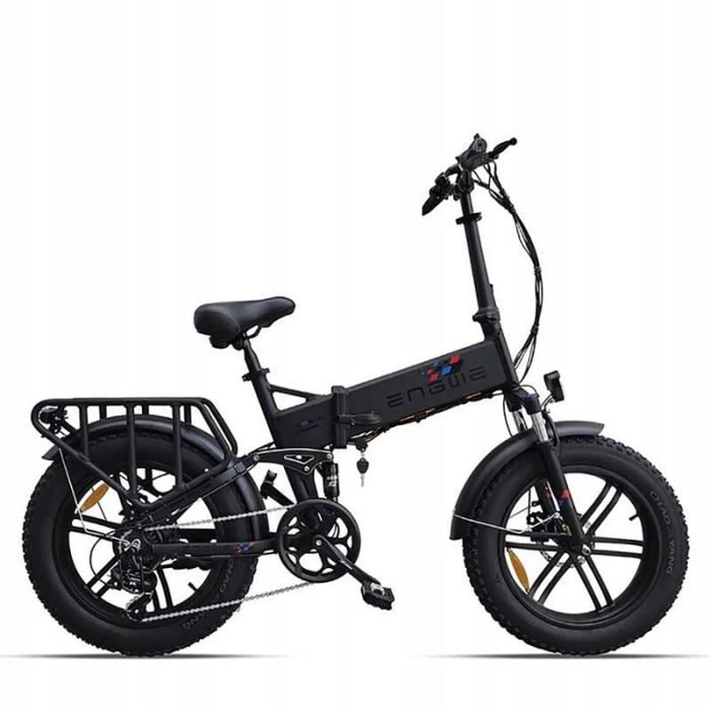 Bicicleta elétrica dobrável Engine X fat tire 250W - preta