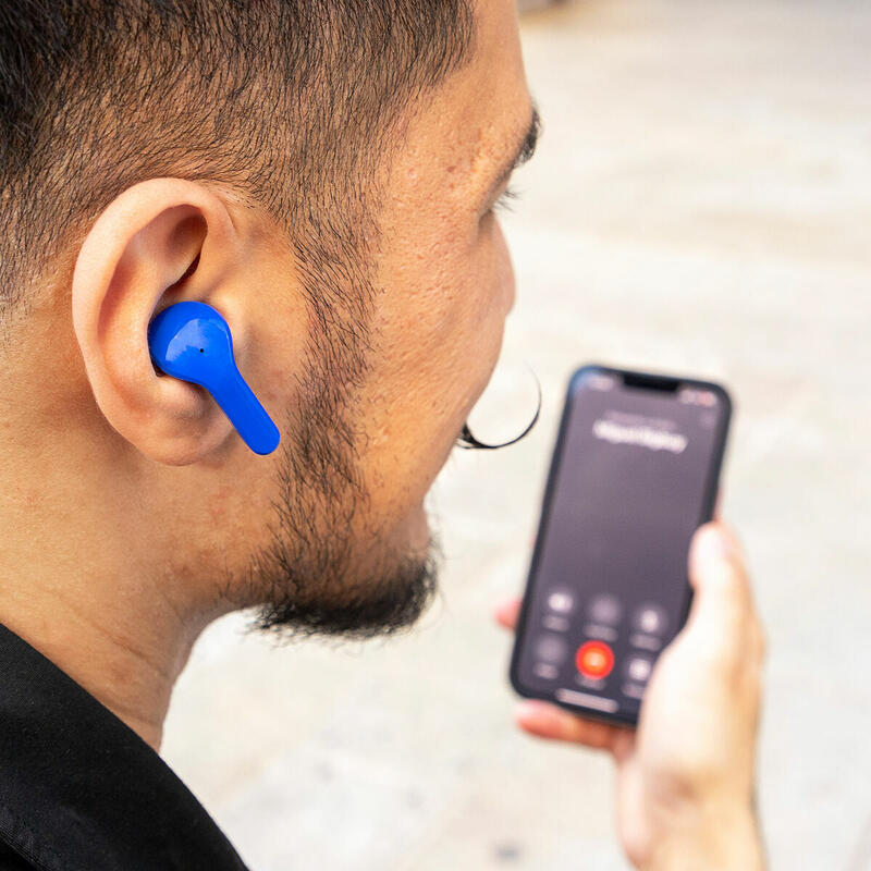 Auriculares Inalámbricos con Estuche de Carga Azul