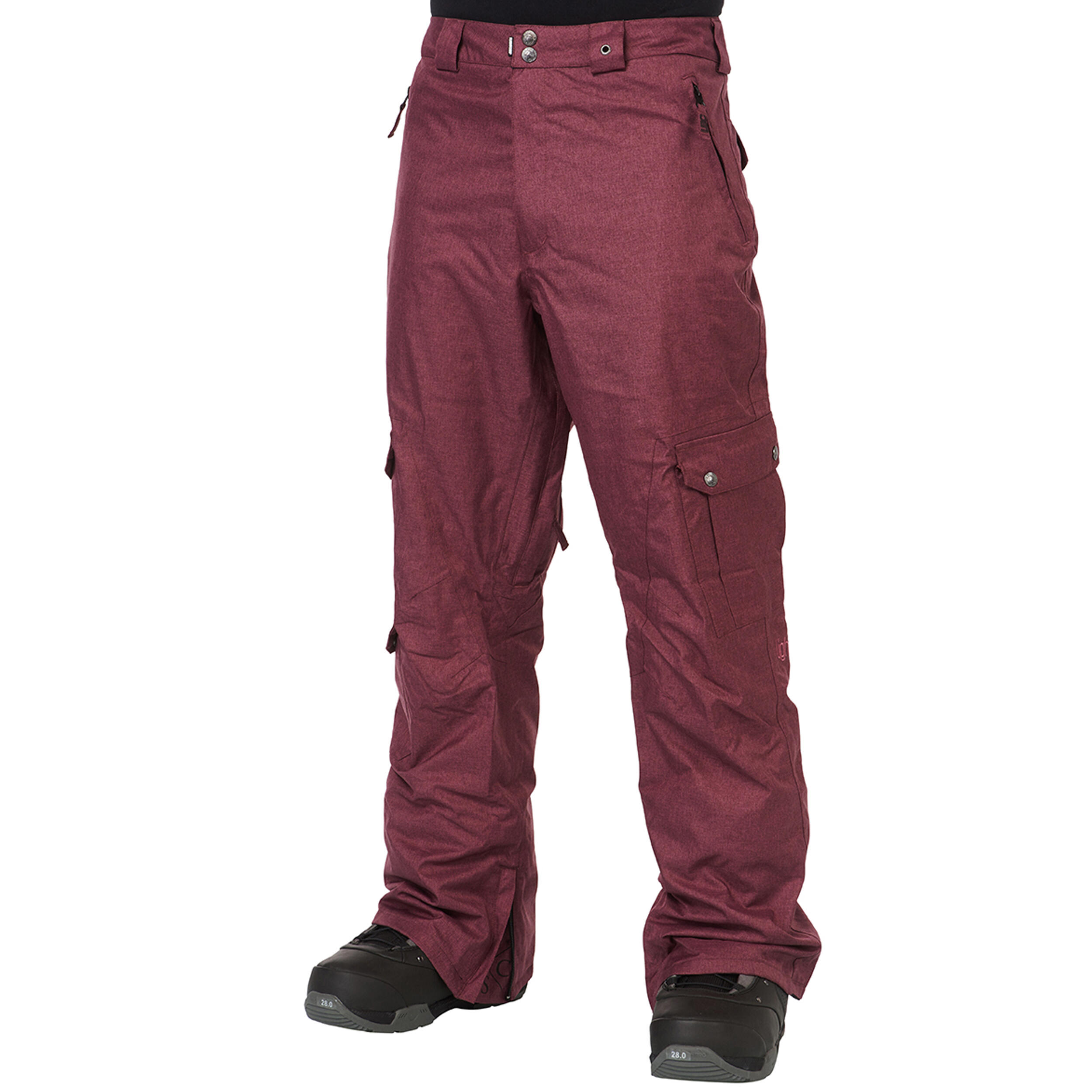 LIGHT BOARD CORP Ski-/Snowboardhose Herren - CARTEL burgundy melange