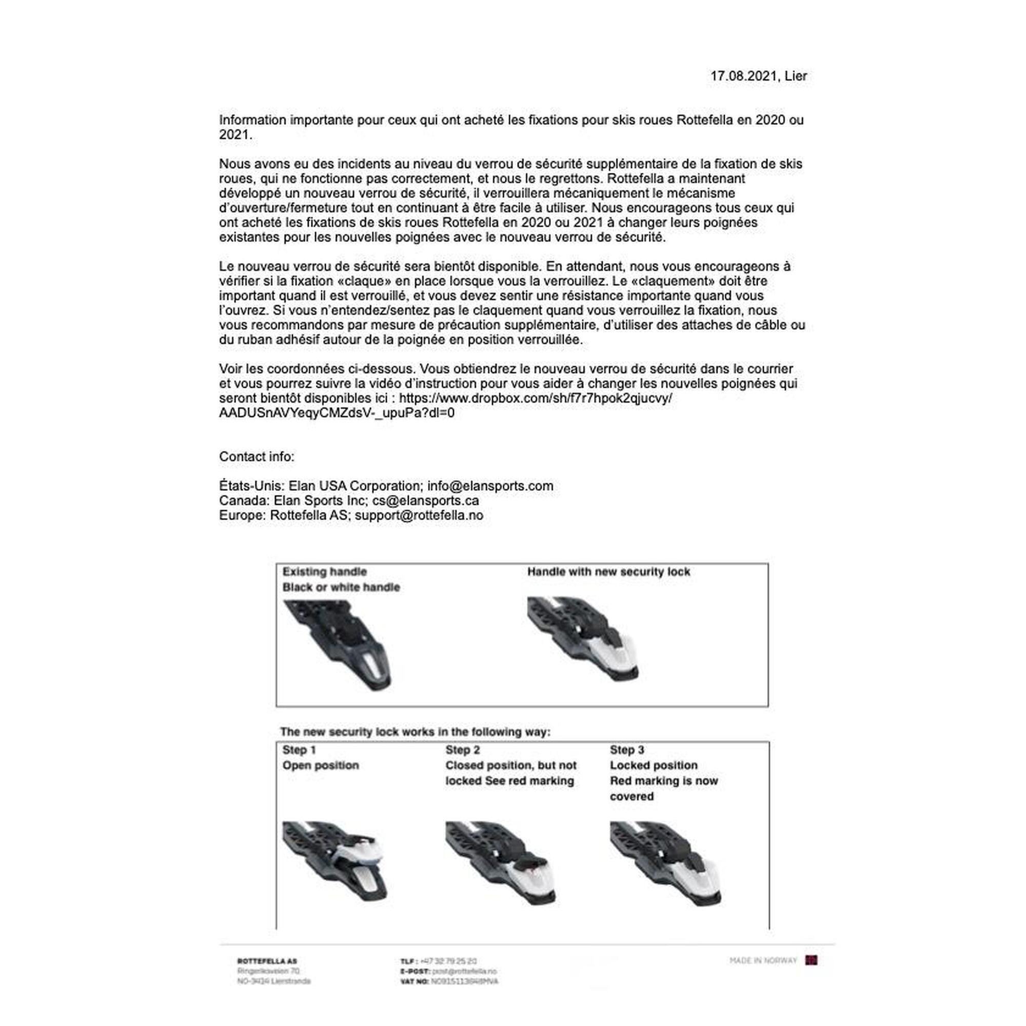 RSE-630 fixări NNN pentru schiuri cu roți, NEGRU, mărime 36-41