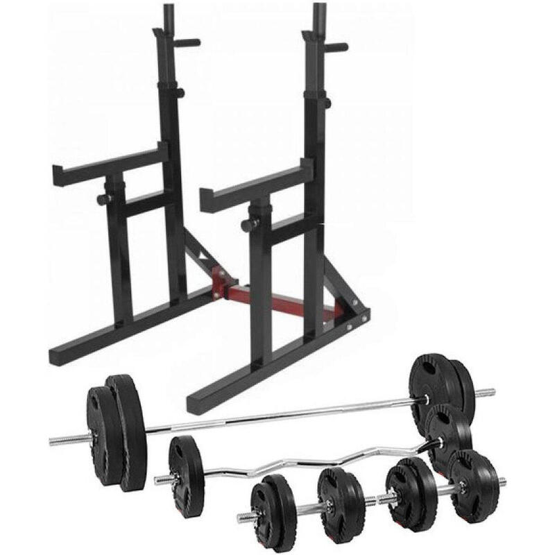 Multi Squat Rack Met 100 kg Halterset Gripper Kunststof