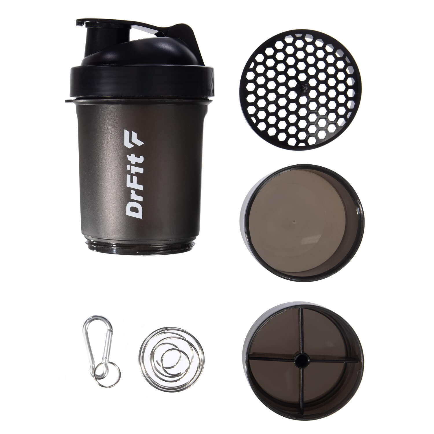 Bidon shaker zestaw wieloelementowy treningowy DrFit 3/6