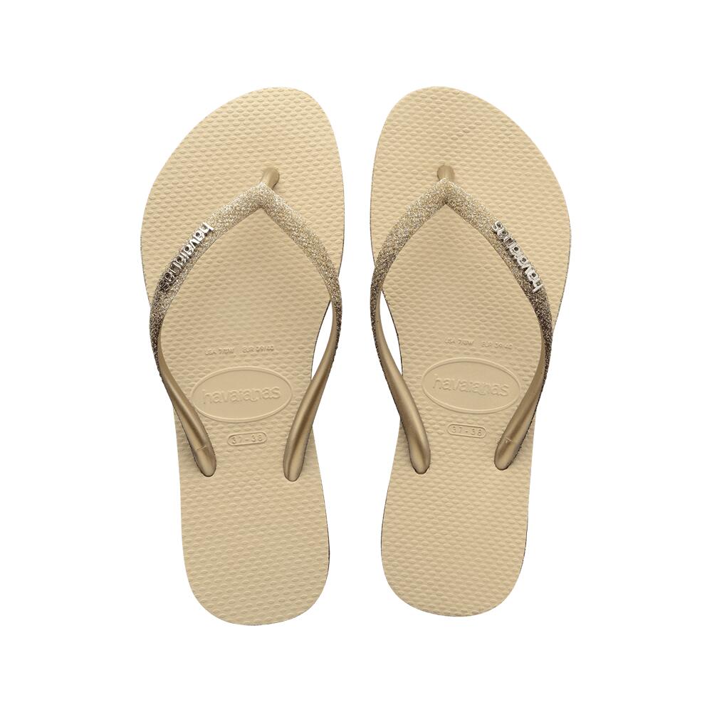 Women Slim Sparkle ME Flip Flops Sand Grey