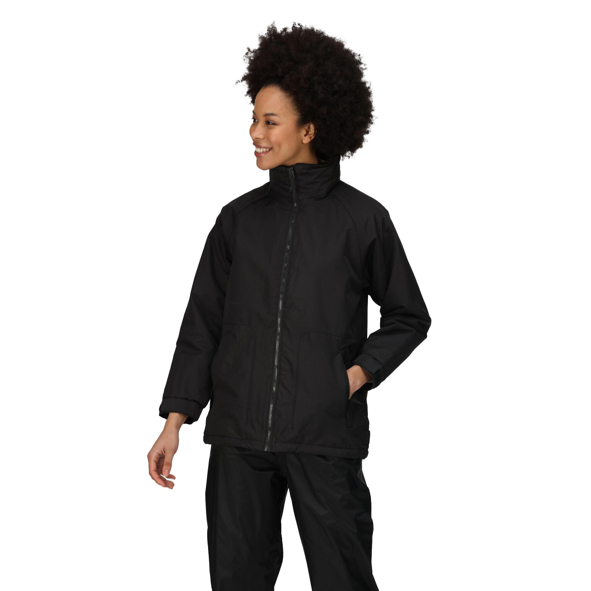 Women's windbreaker waterproof jacket (Black)