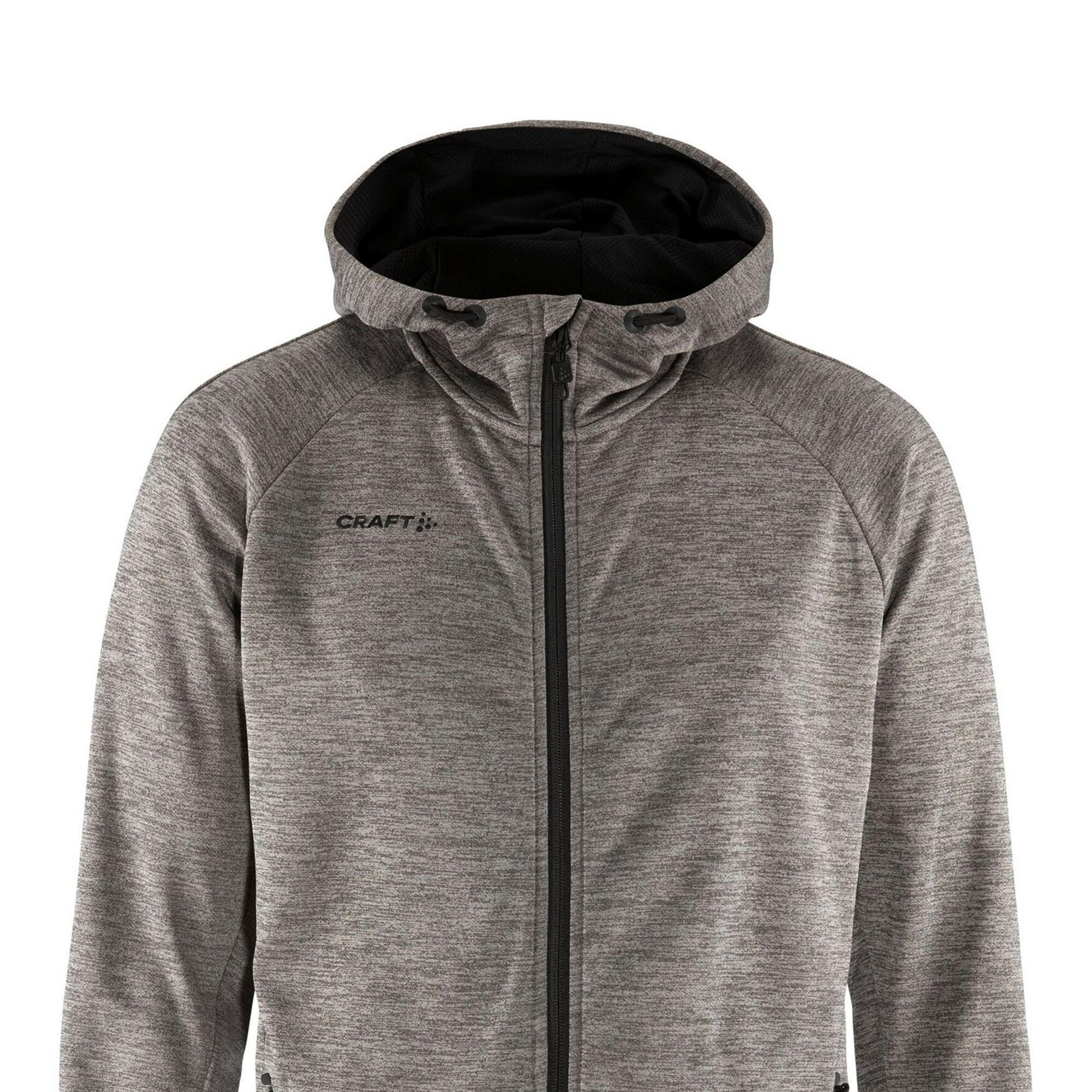 Mens ADV Unify Full Zip Hooded Jacket (Dark Grey Melange) 3/3