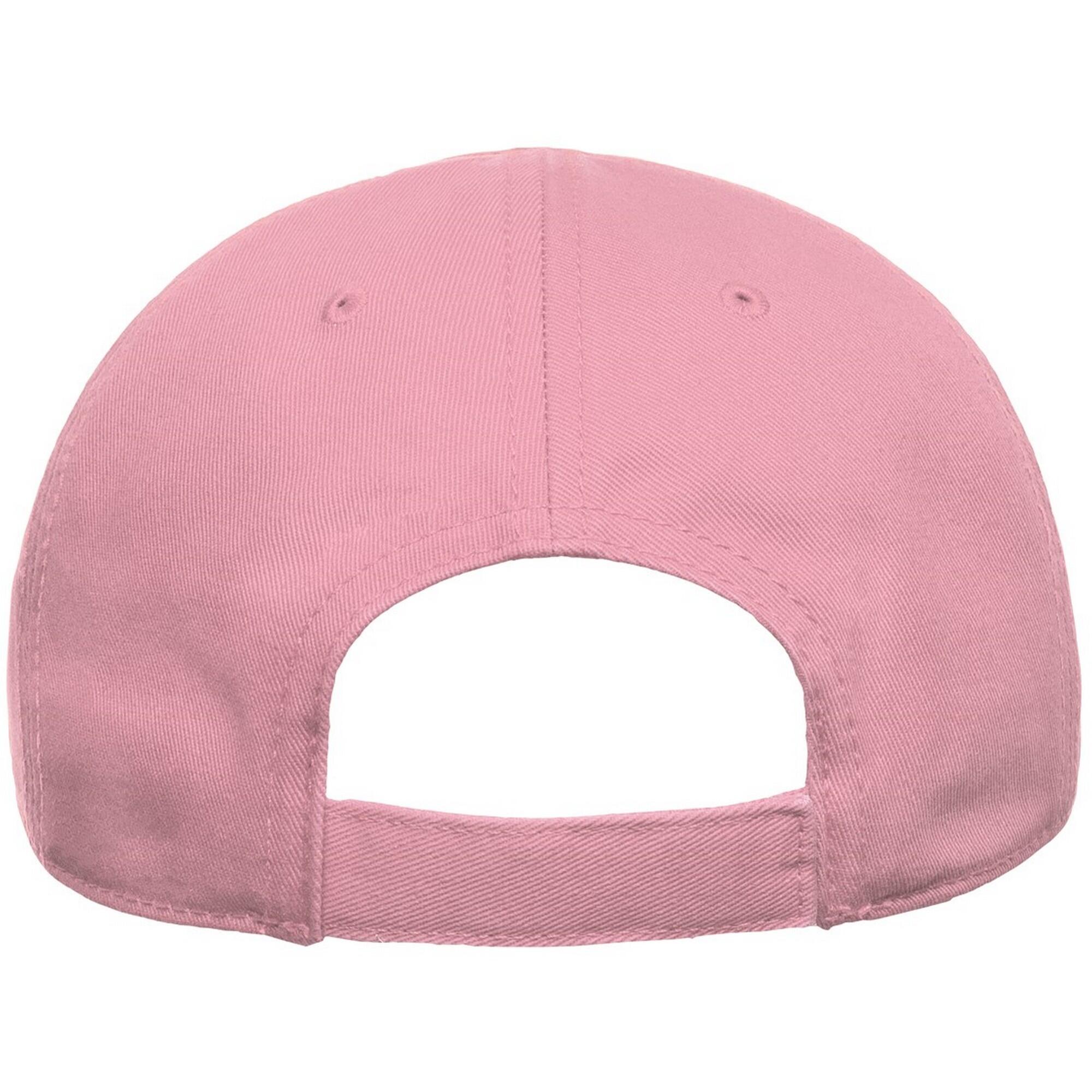 Childrens/Kids Fraser 6 Panel Organic Cotton Baseball Cap (Pink) 2/3