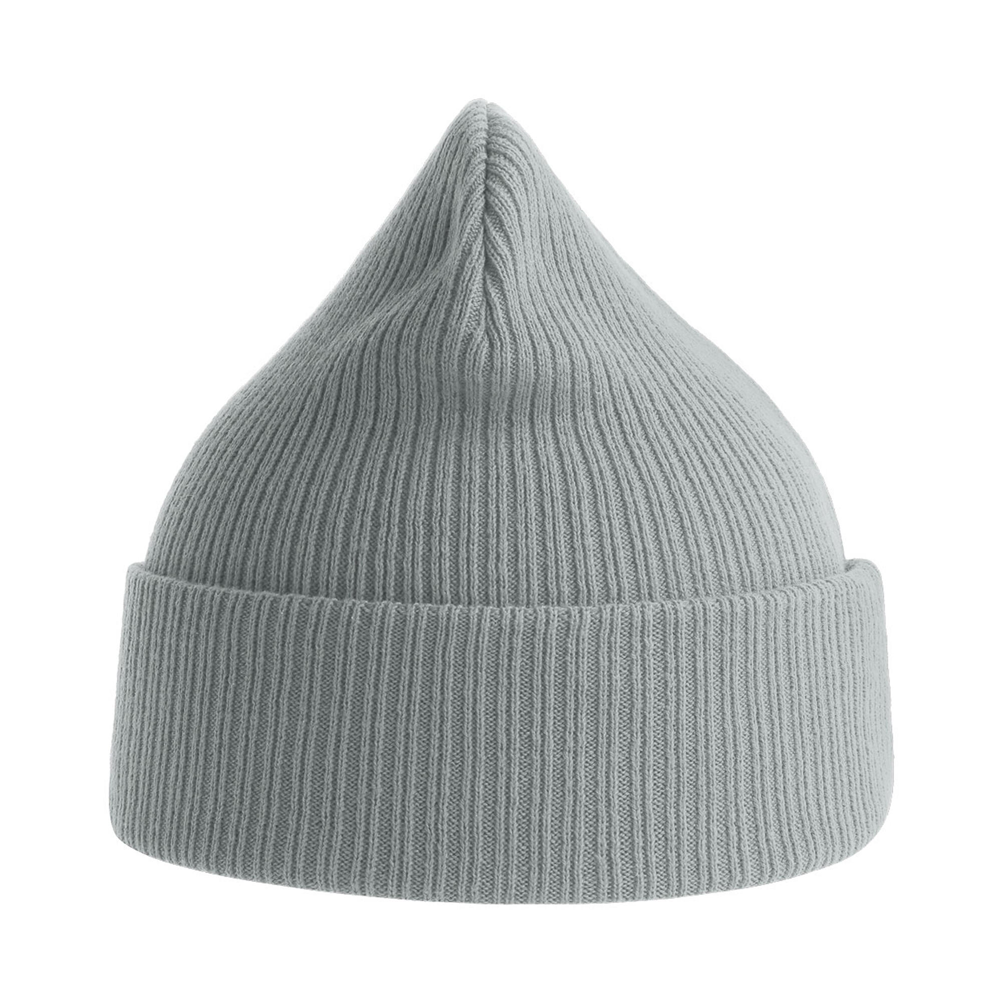 Unisex Adult Nelson Ribbed Cotton Beanie (Light Grey) 3/3