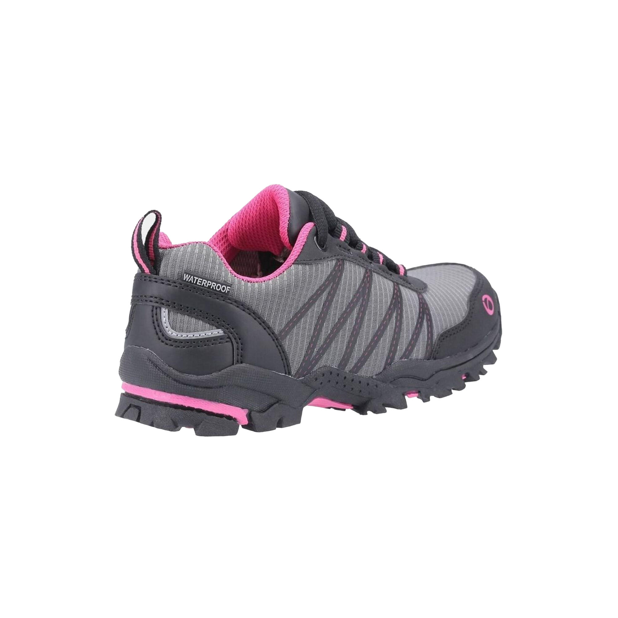 Childrens/Kids Little Dean Lace Up Hiking Waterproof Trainer (Pink/Grey) 2/5