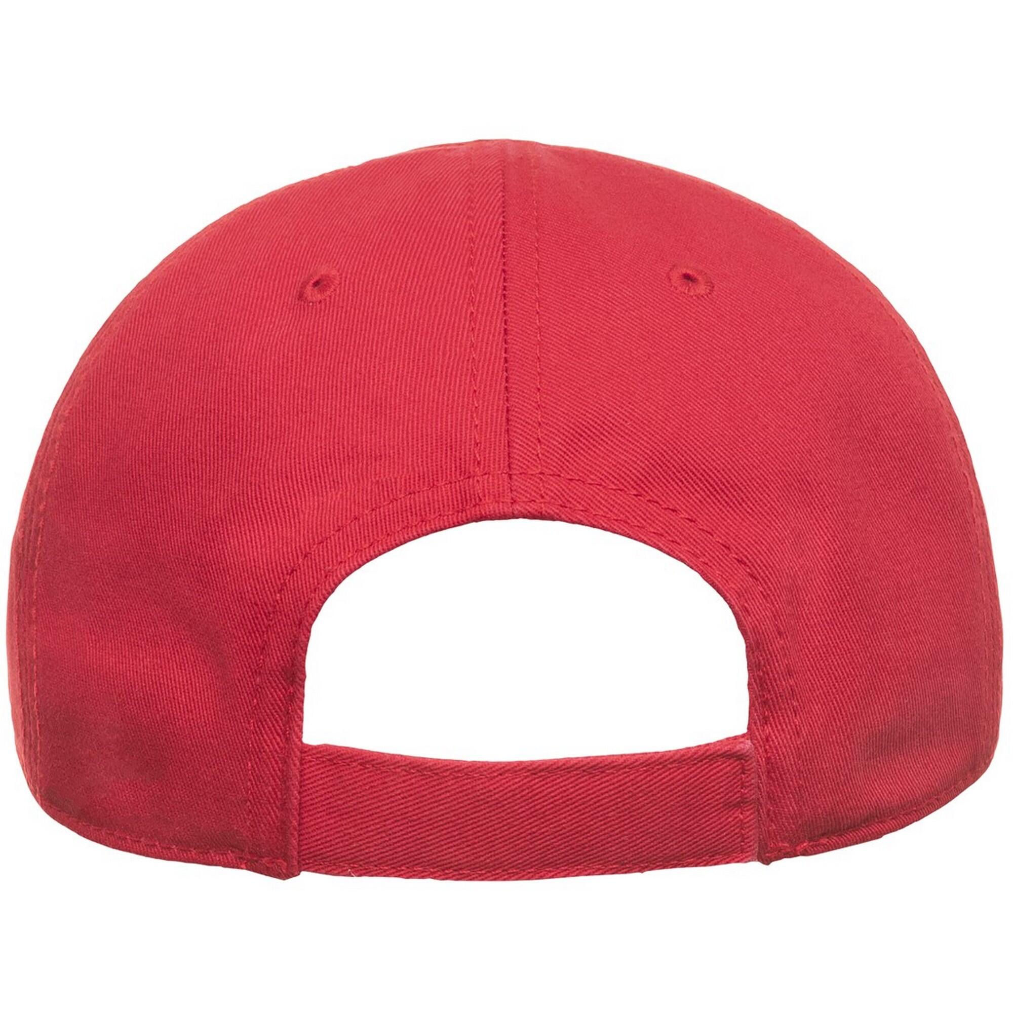 Childrens/Kids Fraser 6 Panel Organic Cotton Baseball Cap (Red) 2/3