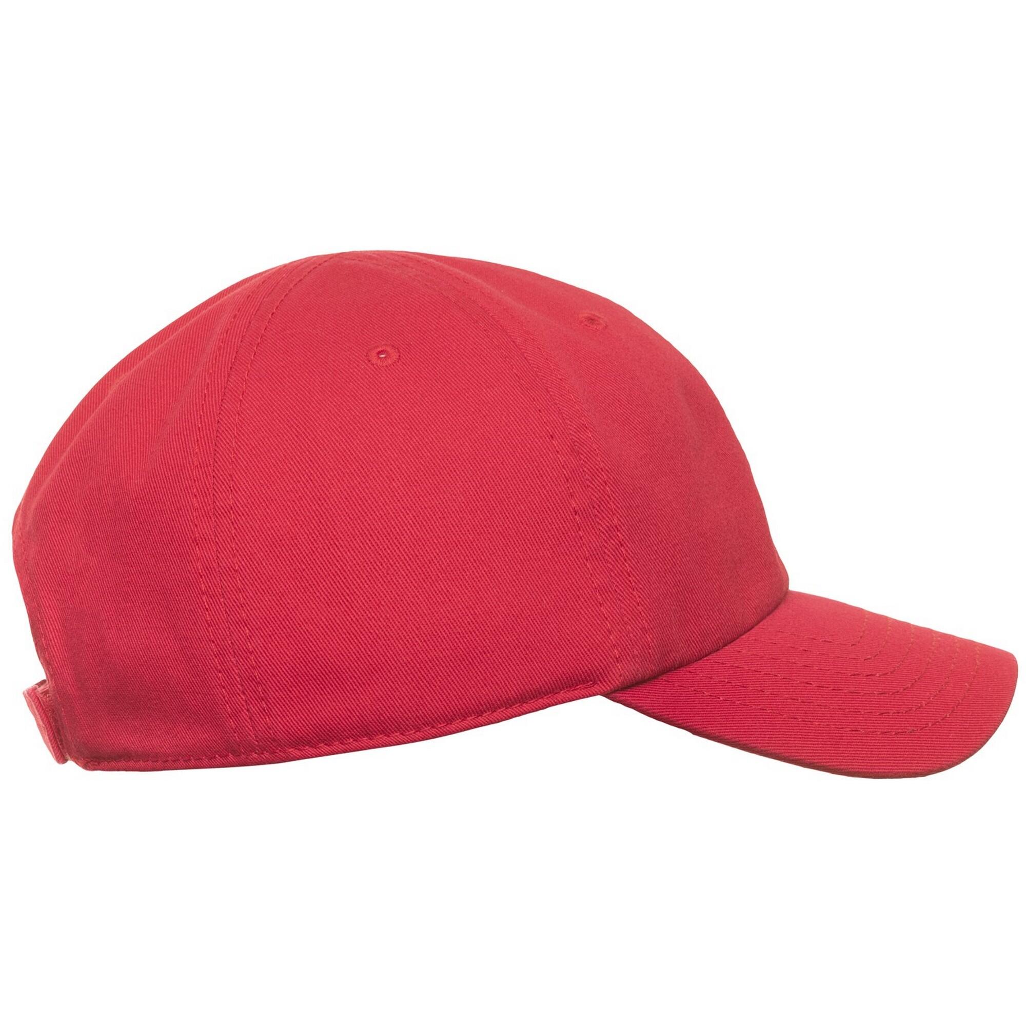 Childrens/Kids Fraser 6 Panel Organic Cotton Baseball Cap (Red) 3/3