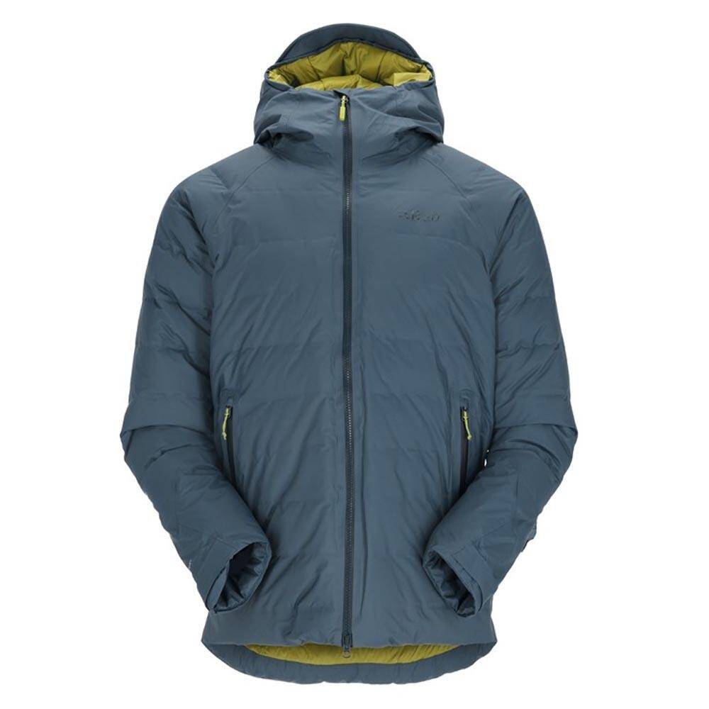 Rab Mens Valiance Waterproof Trekking Down Jacket Orion Blue