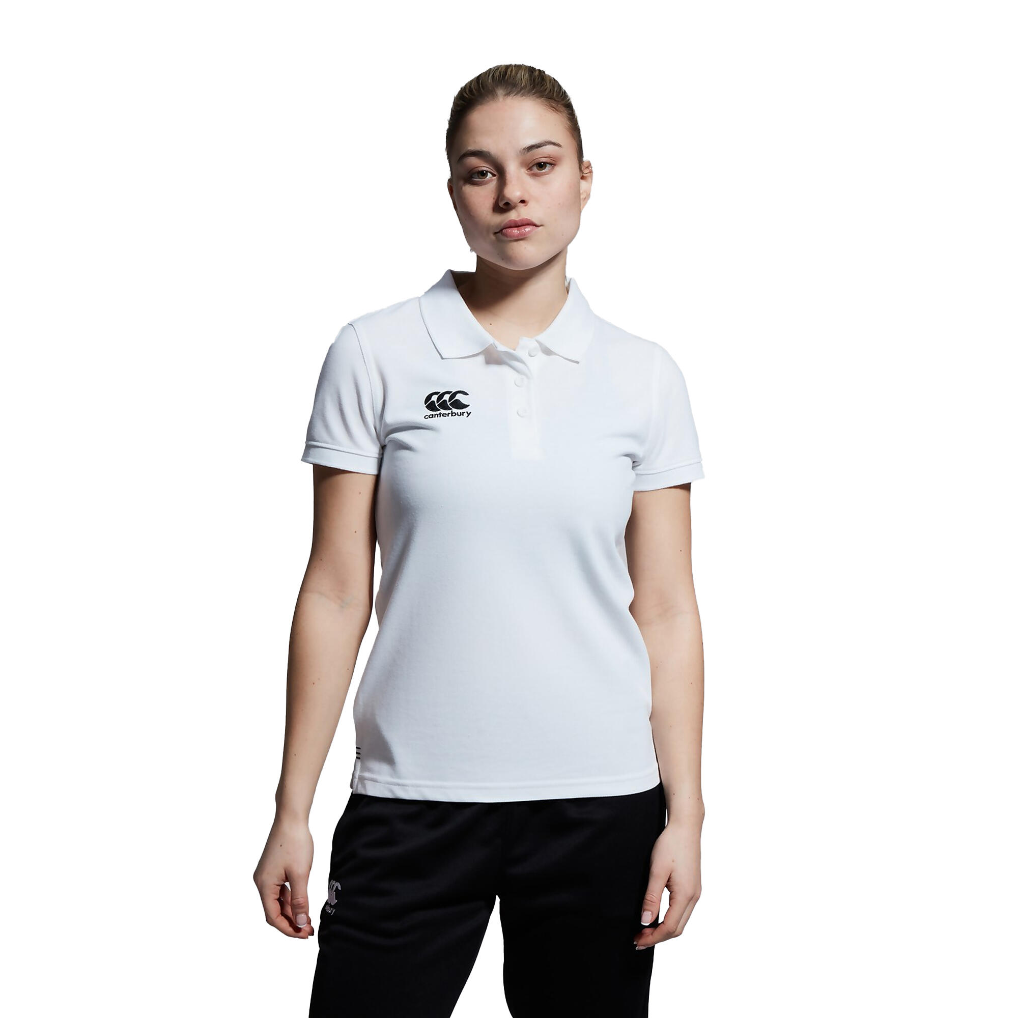 Womens/Ladies Waimak Short Sleeve Pique Polo Shirt (White) 3/3