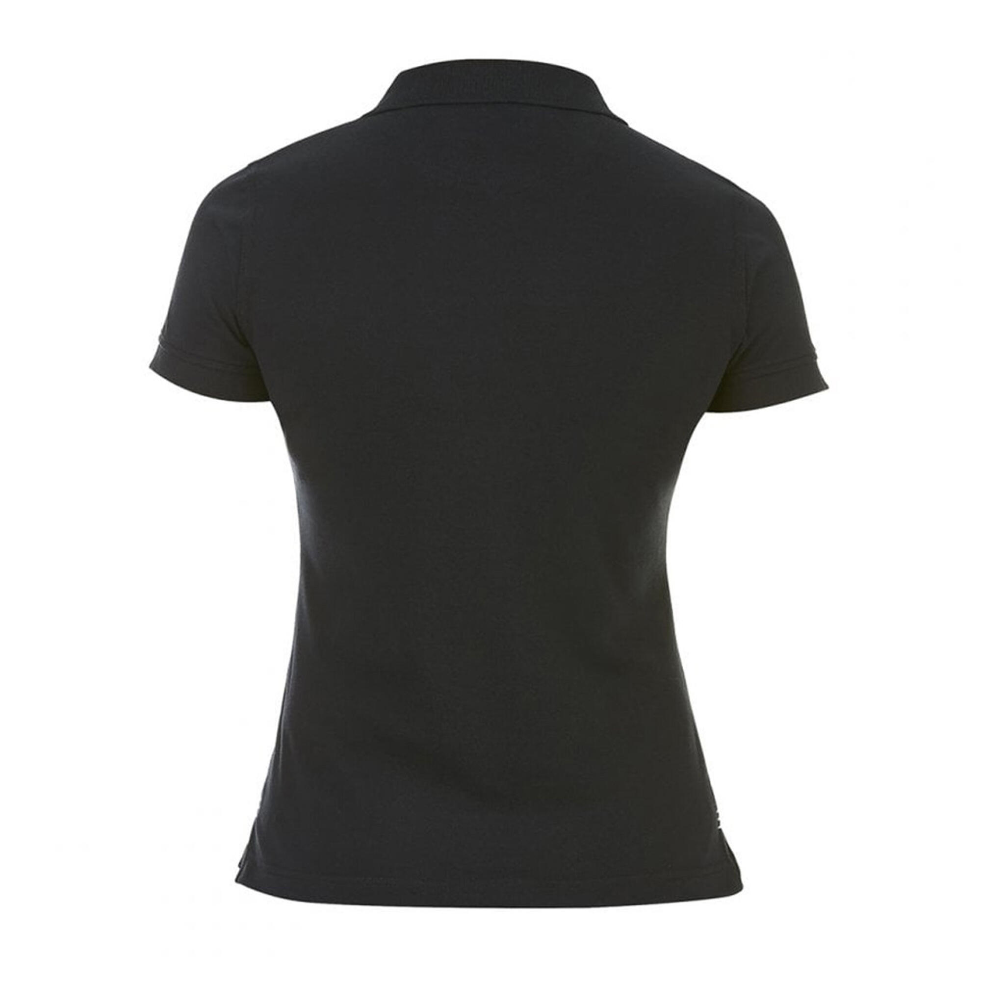 Womens/Ladies Waimak Short Sleeve Pique Polo Shirt (Black) 2/3