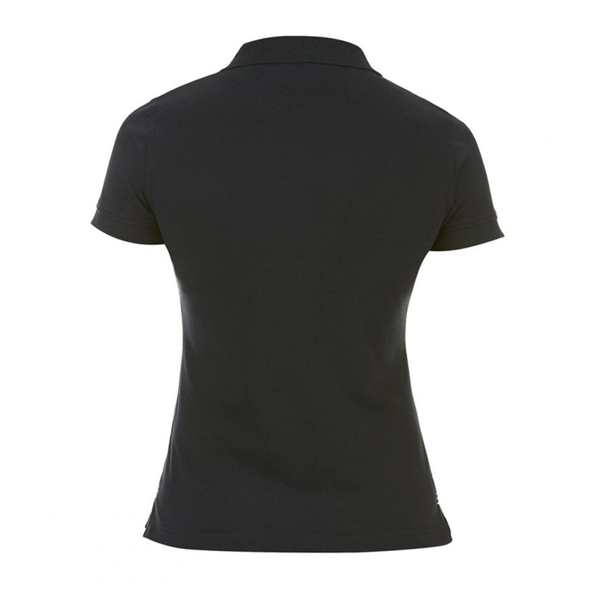 Women's short-sleeved polo shirt (Black)