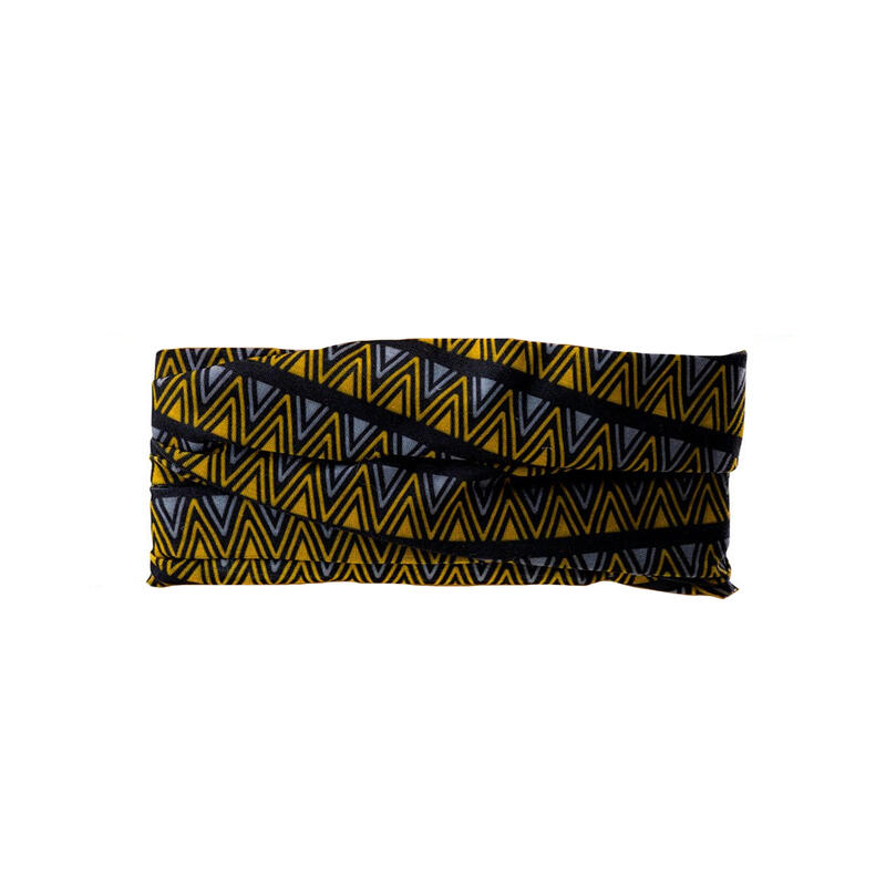 Braga de Cuello Temi Zig Zag para Adultos Unisex Amarillo, Gris