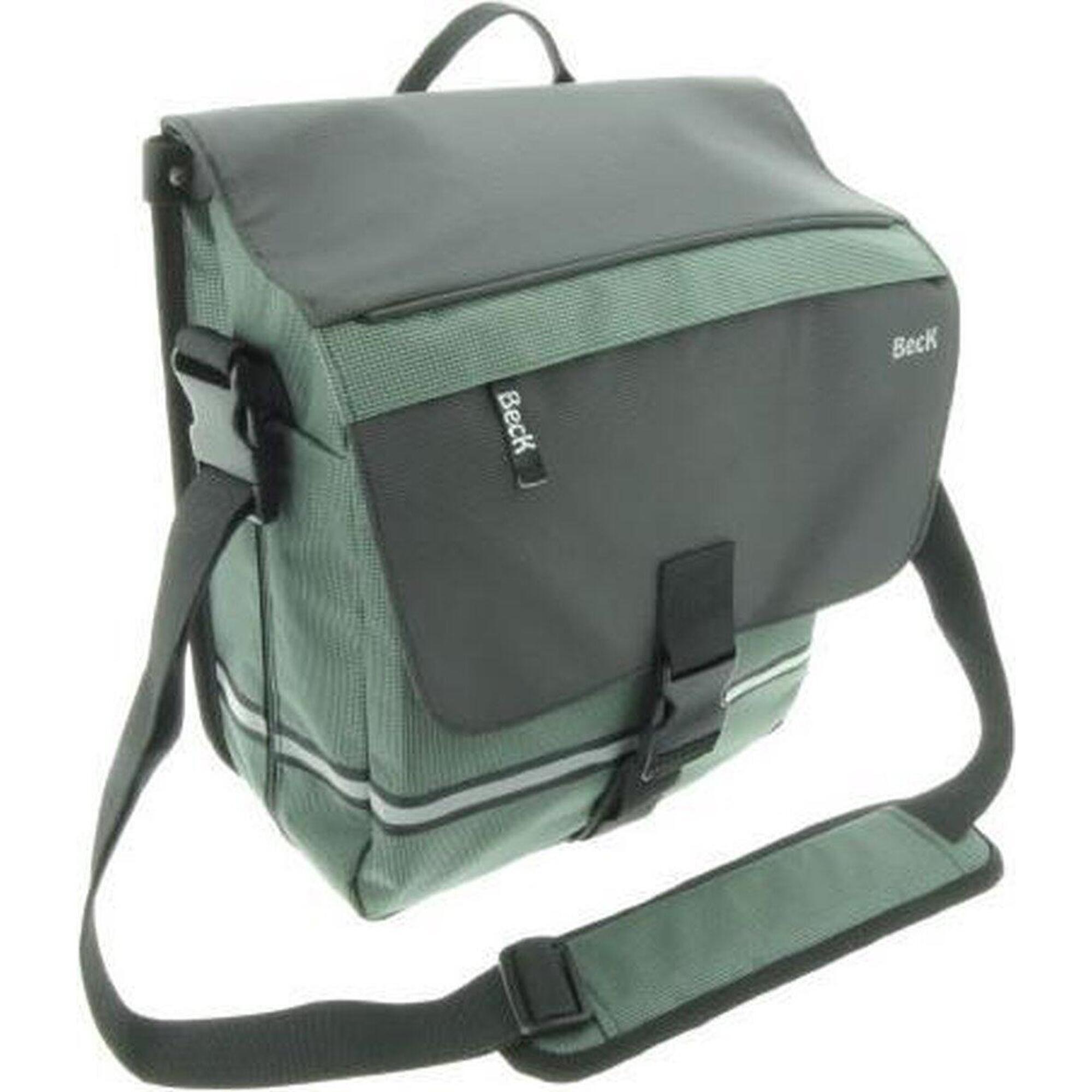 Beck - Sacoche Simple - Yes! Single - 14l - Compartiment Ordinateur - Déperlant - Sacoche Vélo - Vert - Taille Unique - Decathlon