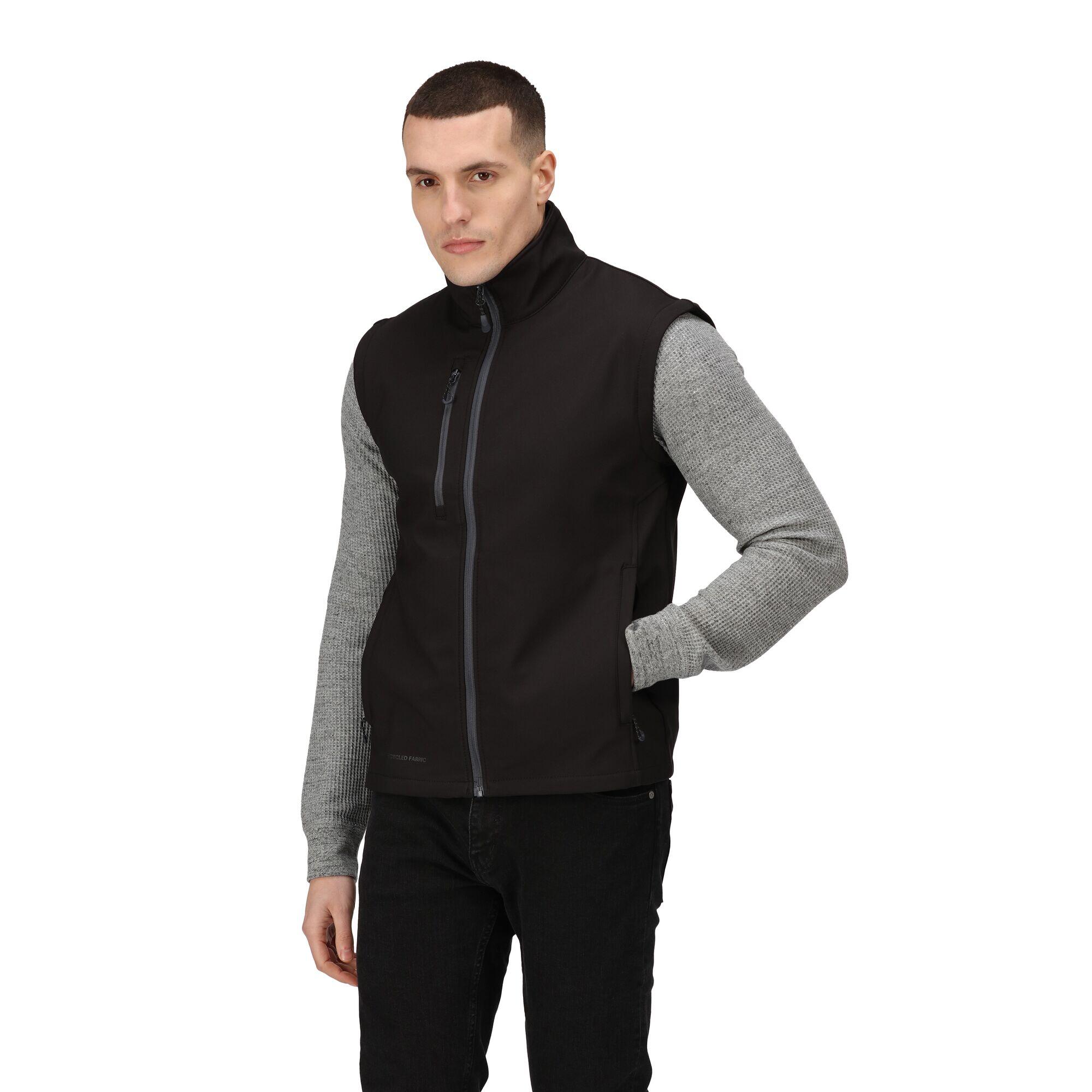 Uomo Giacca softshell senza maniche (nero)