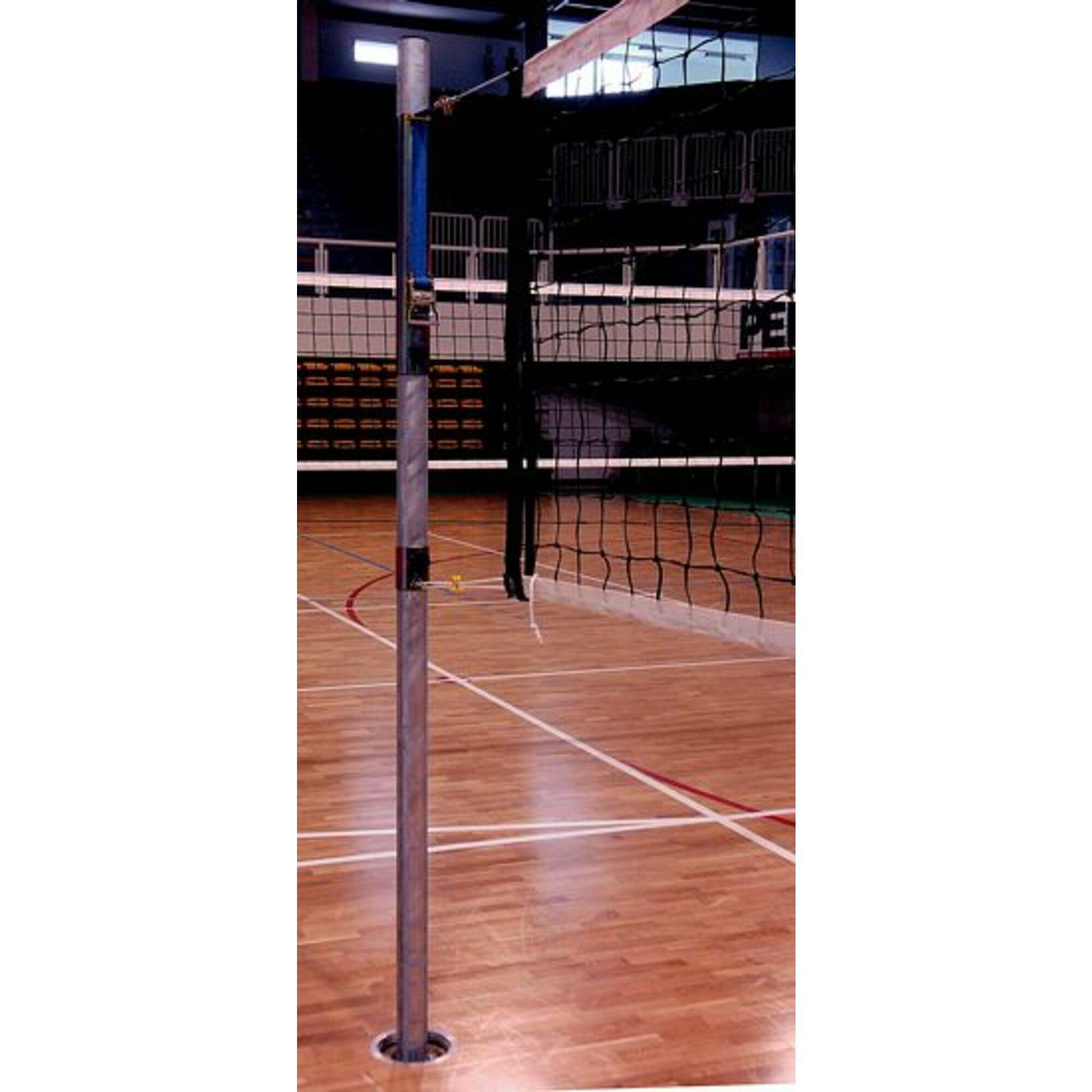 Poteaux Volleyball/Badminton Réglables - Filet Inclus | Support Acier Mobile Pour Jardin, Plage - 9