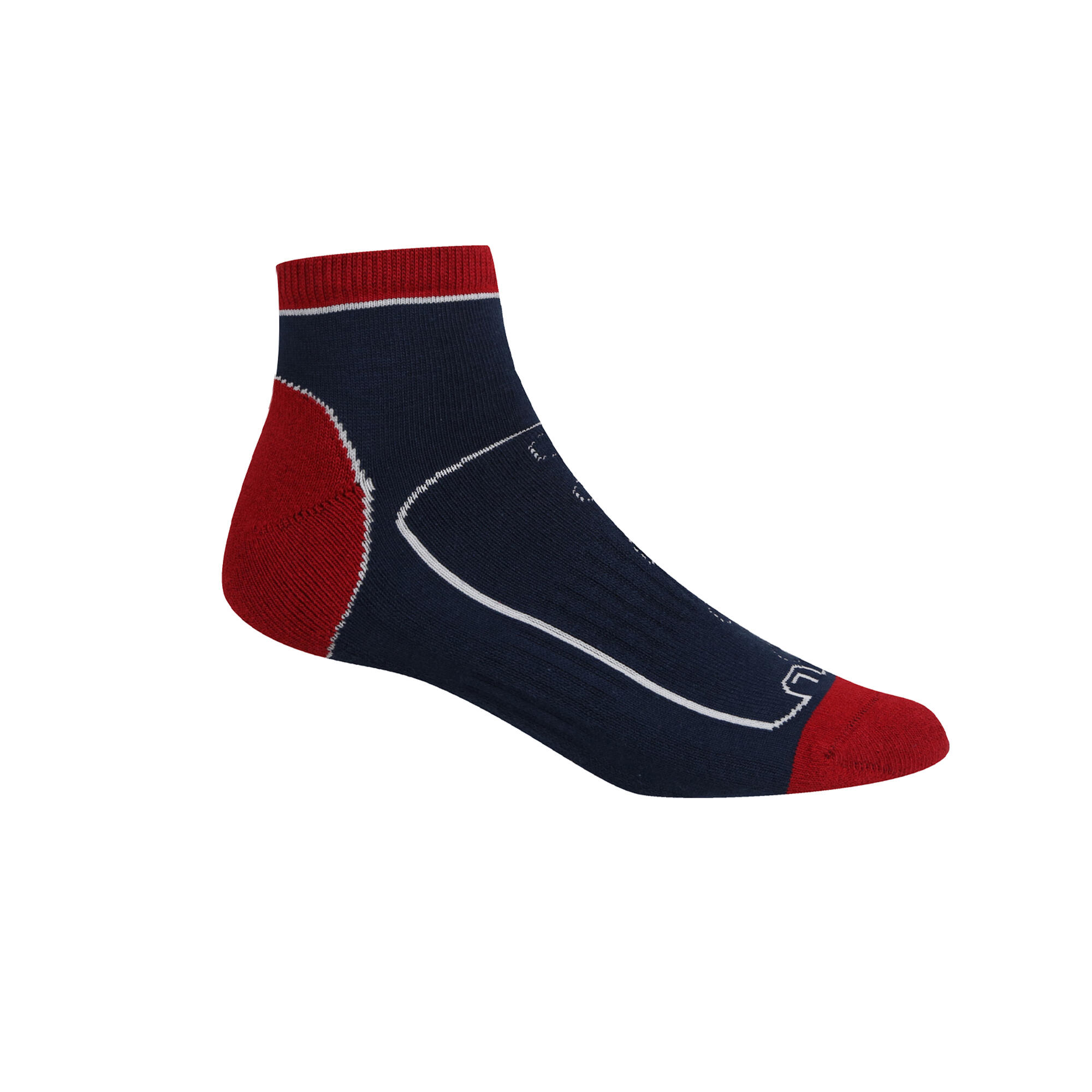 Mens Samaris Trail Ankle Socks (Pack of 2) (Navy/Dark Red) 3/4