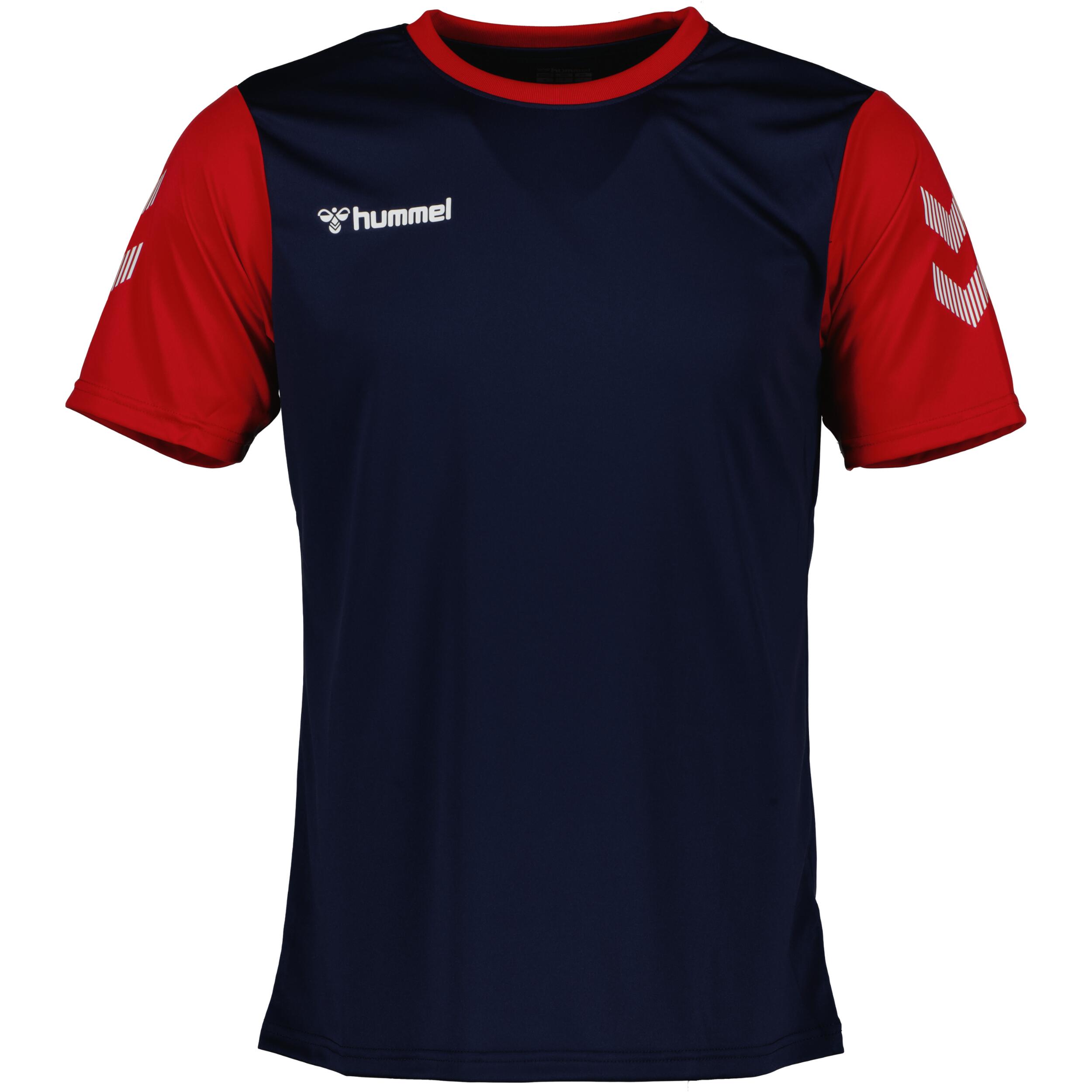 Match jersey for men, great for football, in marine/red 1/3