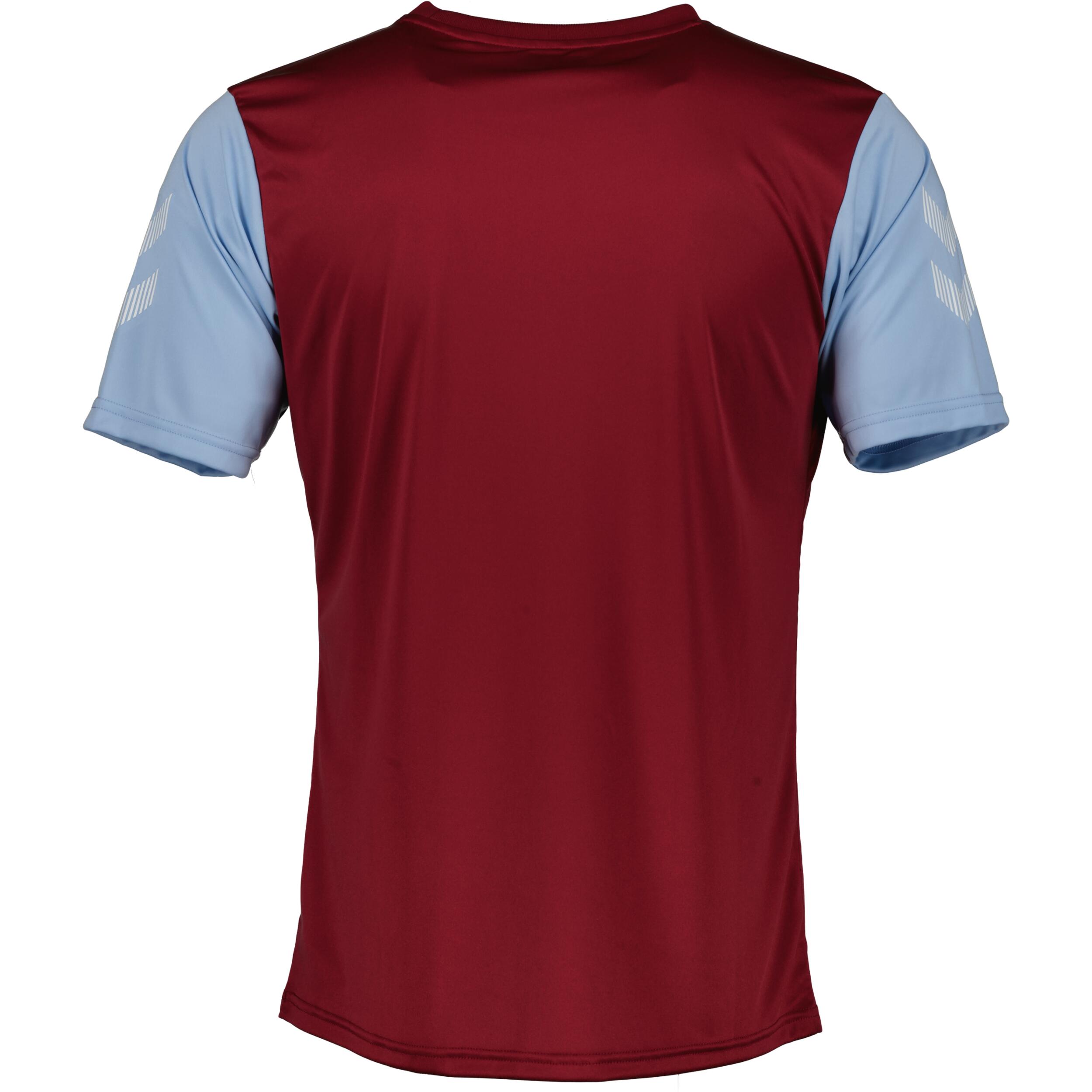 Match jersey for men, great for football, in maroon/argentina blue 2/3